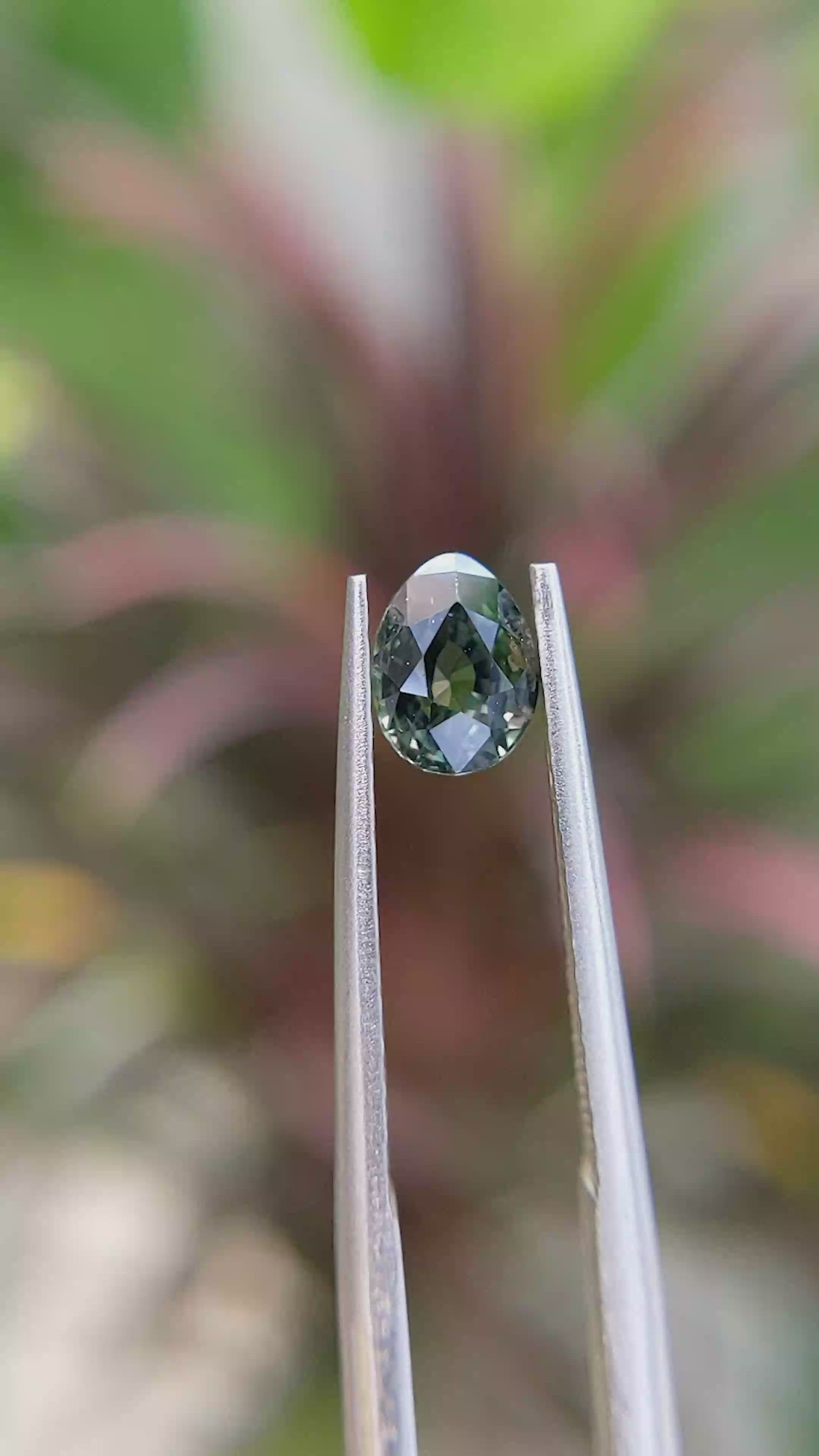 1.08 Ct. Green Sapphire from Africa Size Video