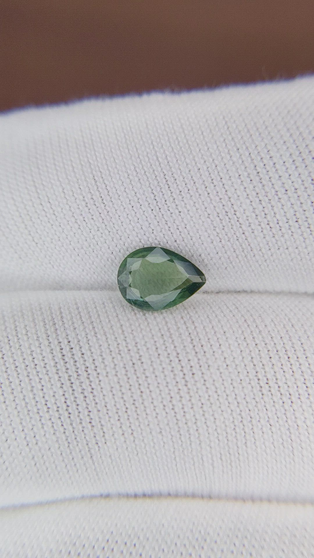 0.73 Ct. Green Sapphire from Africa Size Video