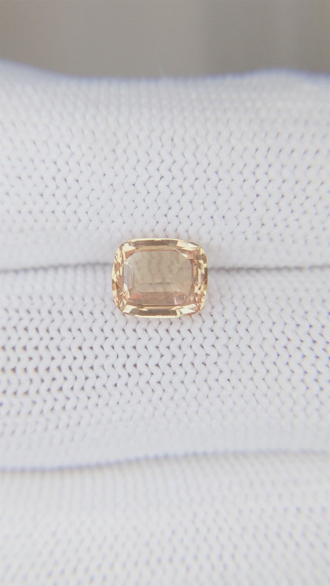 2.01 Ct. Peach Sapphire from Ceylon (Sri Lanka) Size Video