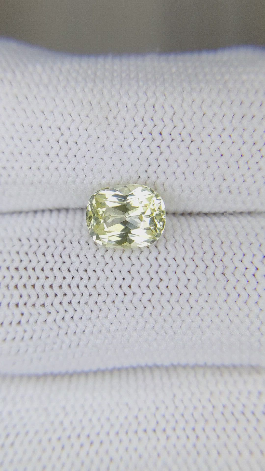 2.08 Ct. Greenish Yellow Sapphire from Ceylon (Sri Lanka) Size Video