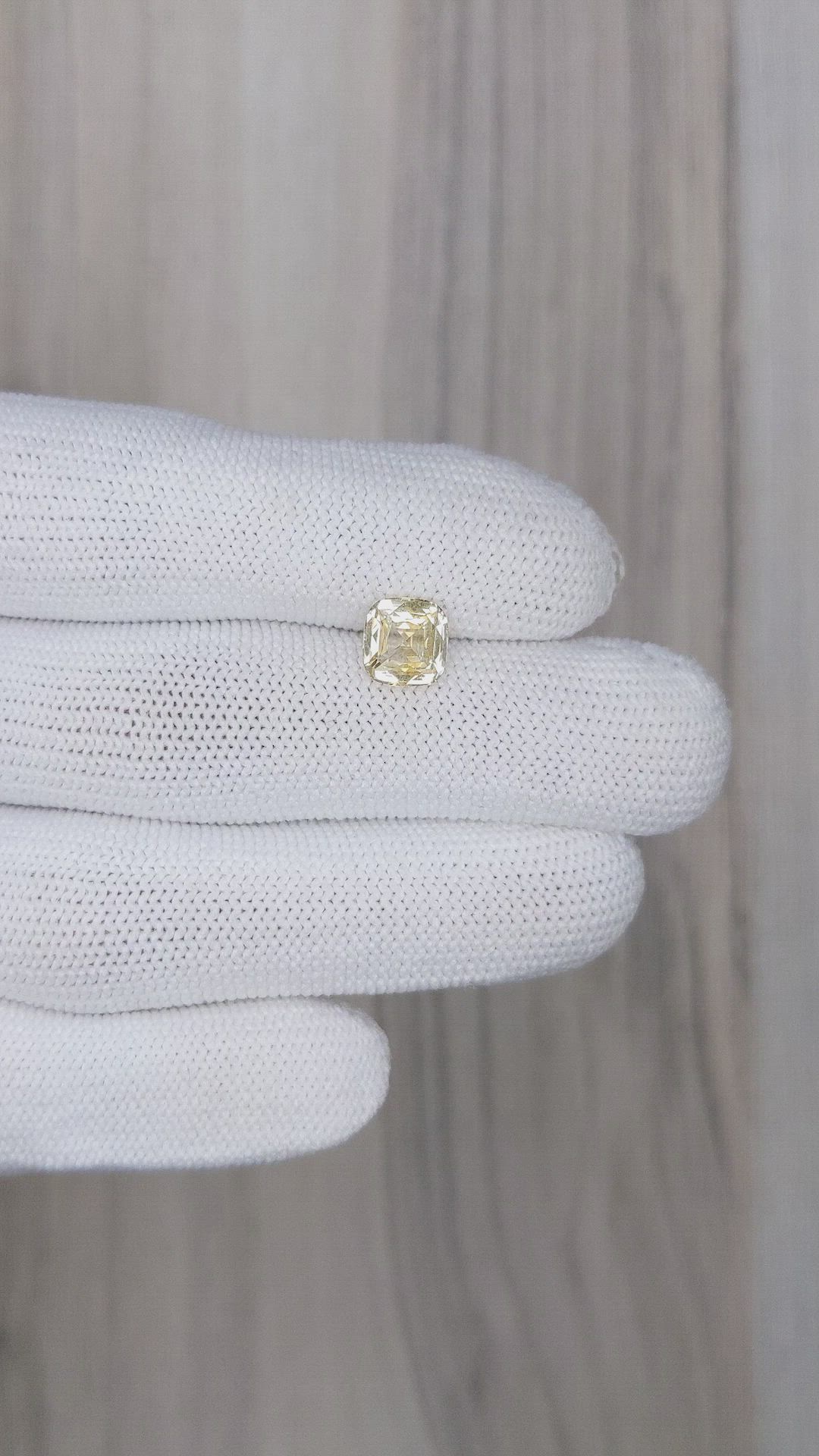 2.08 Ct. Peach Sapphire from Ceylon (Sri Lanka) Size Video