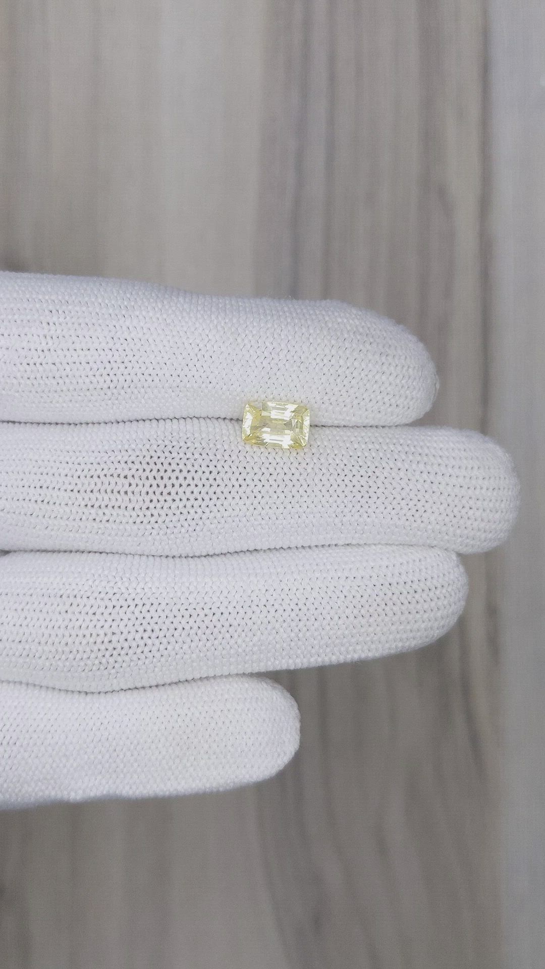 2.17 Ct. Yellow Sapphire from Ceylon (Sri Lanka) Size Video