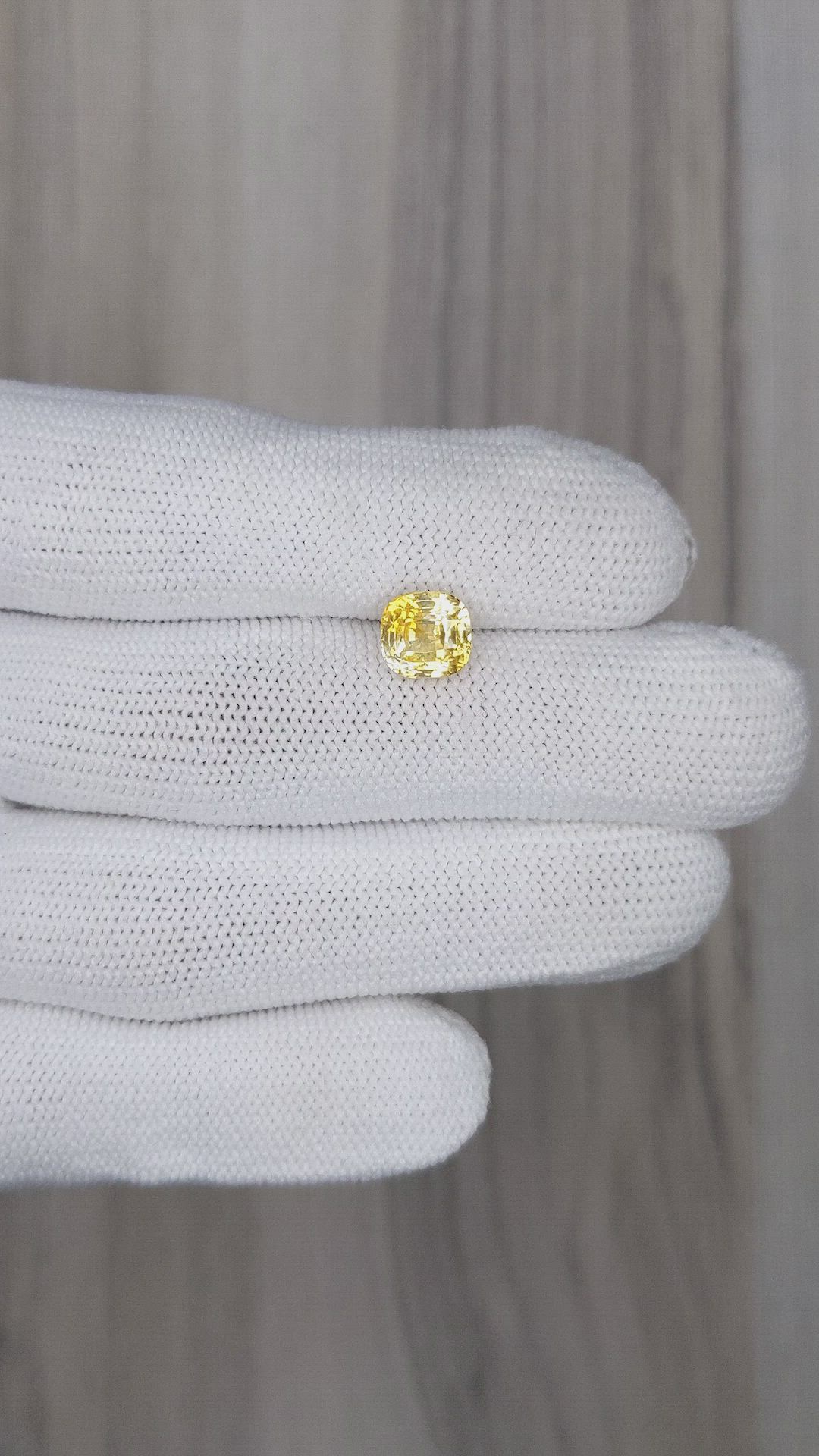 2.56 Ct. Yellow Sapphire from Ceylon (Sri Lanka) Size Video