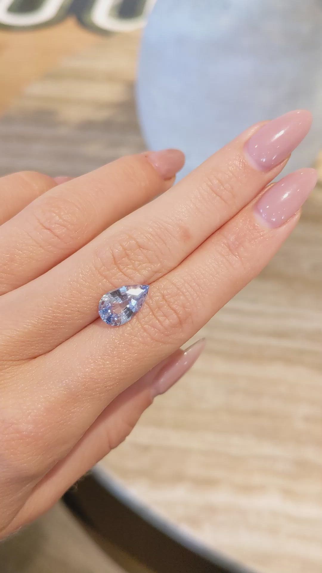 3.52 Ct. Blue Sapphire from Ceylon (Sri Lanka) Size Video