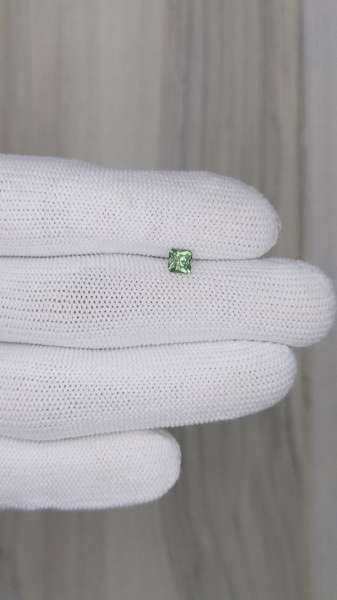 0.47 Ct. Green Sapphire from Ceylon (Sri Lanka) Size Video