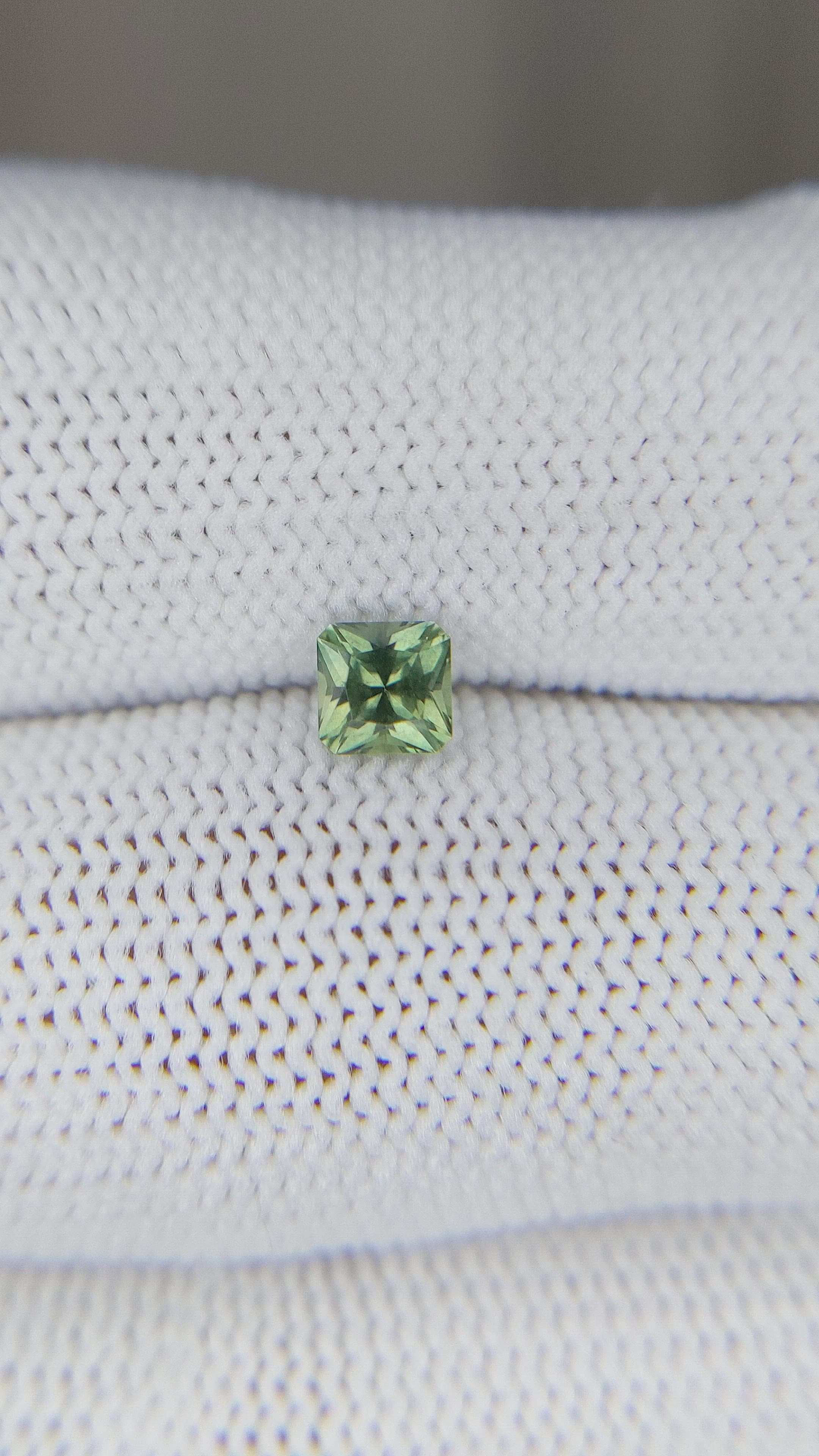 0.47 Ct. Green Sapphire from Ceylon (Sri Lanka) Size Video