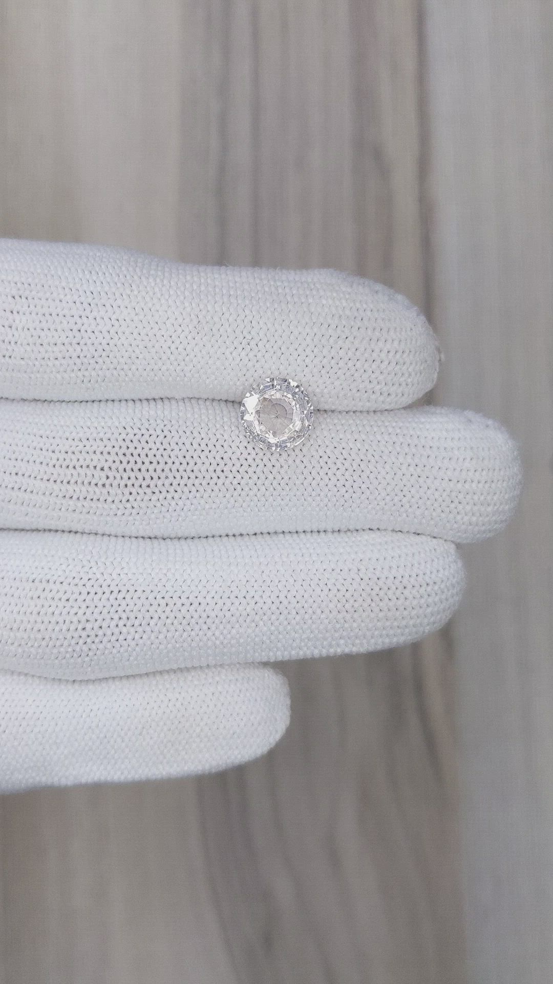 2.51 Ct. Peach Sapphire from Ceylon (Sri Lanka) Size Video