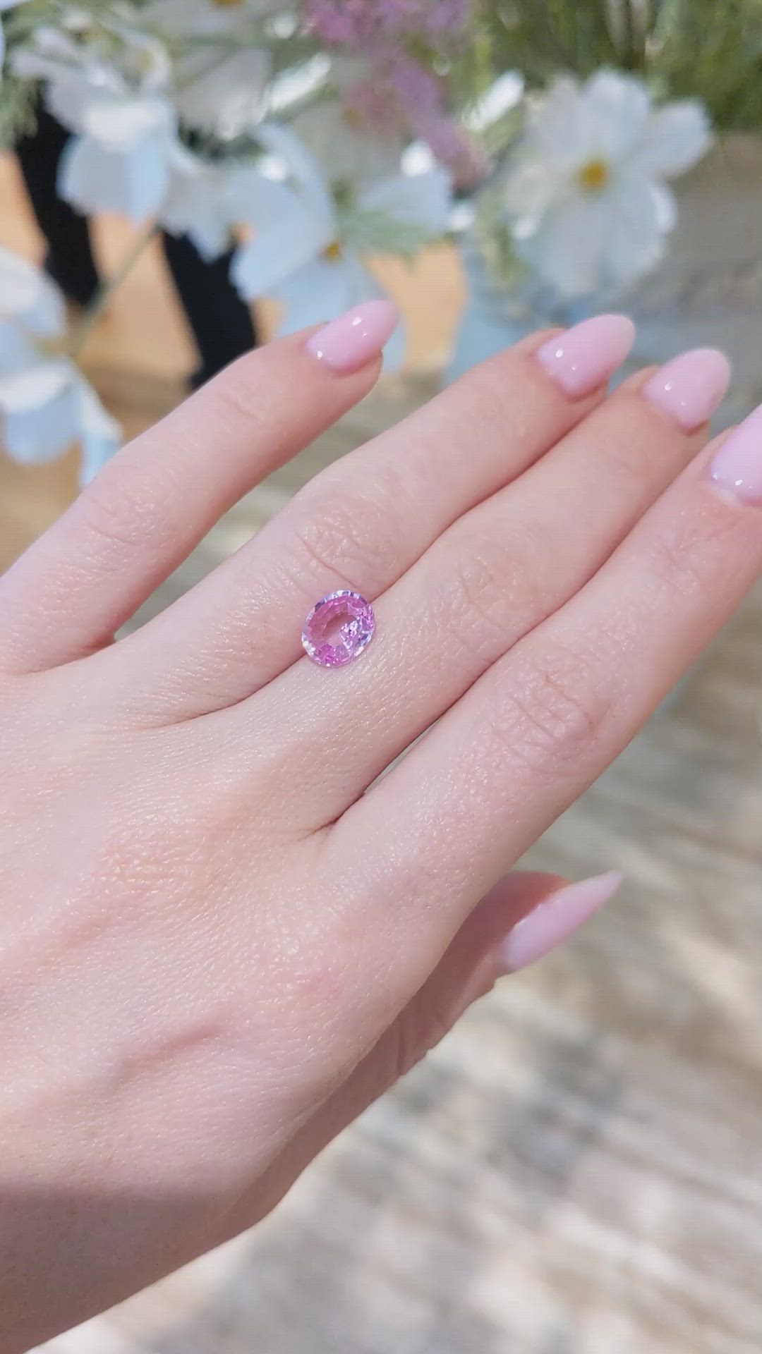 1.82 Ct. Pink Sapphire from Ceylon (Sri Lanka) Size Video