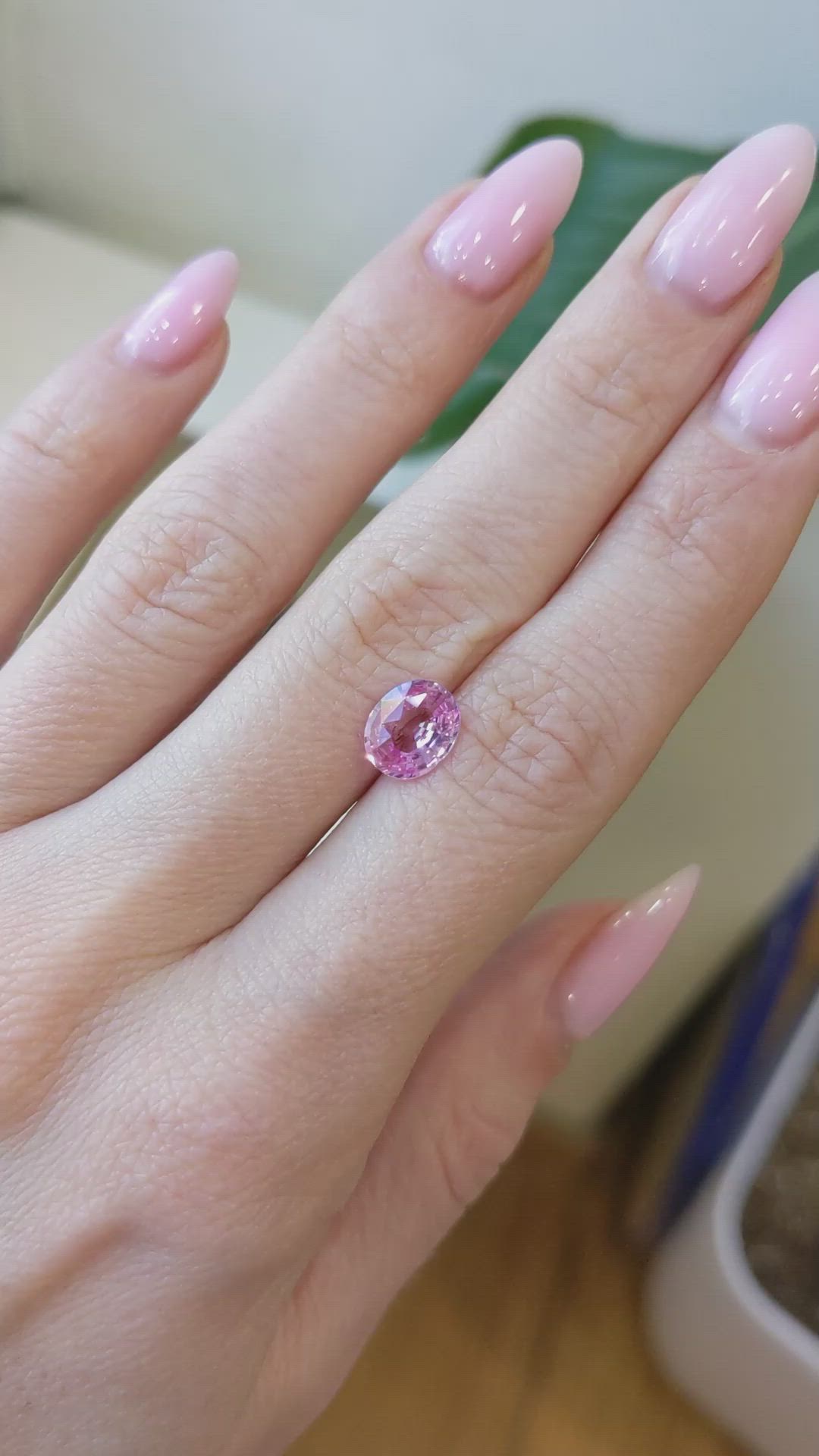 1.82 Ct. Pink Sapphire from Ceylon (Sri Lanka) Size Video