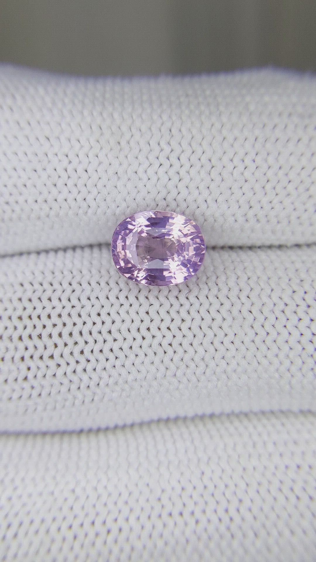3.01 Ct. Pinkish Purple Sapphire from Ceylon (Sri Lanka) Size Video