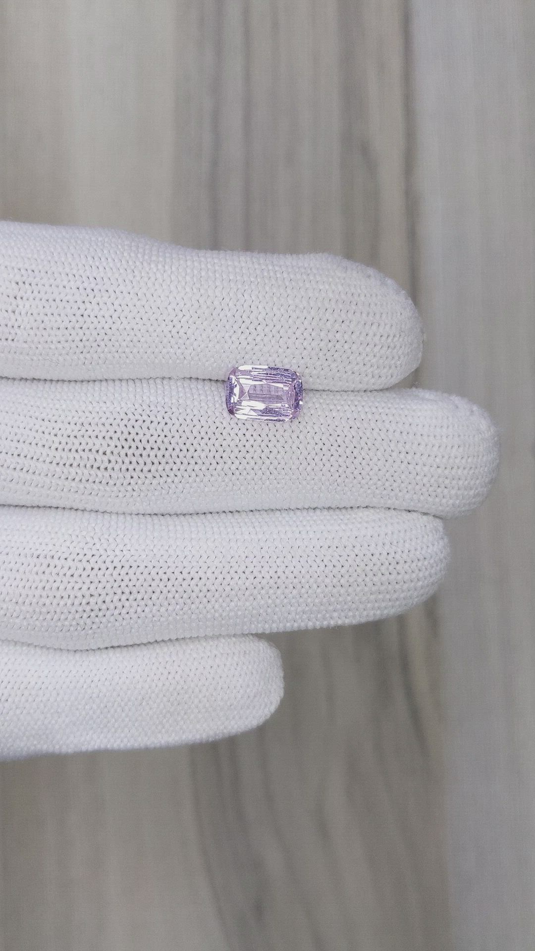 2.06 Ct. Purplish Pink Sapphire from Ceylon (Sri Lanka) Size Video