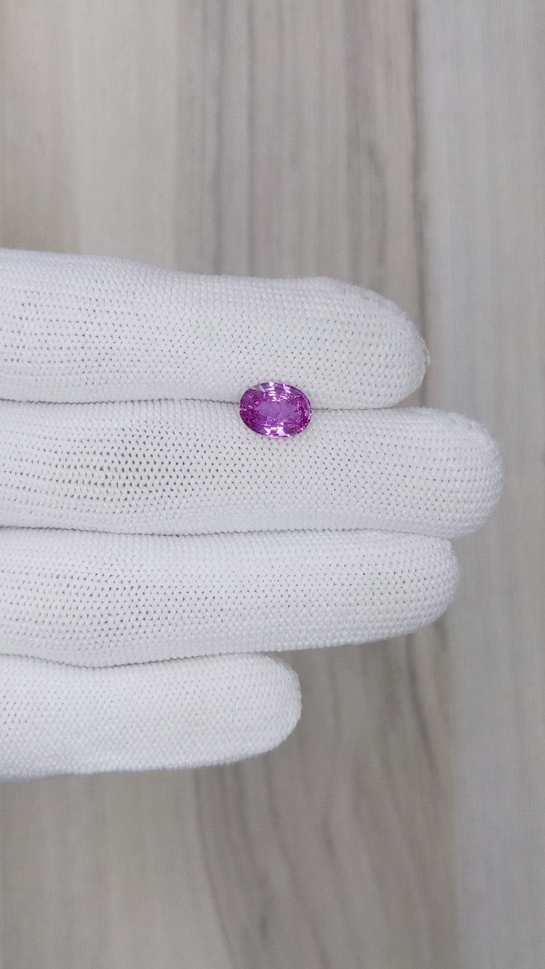 2.05 Ct. Pinkish Purple Sapphire from Ceylon (Sri Lanka) Size Video