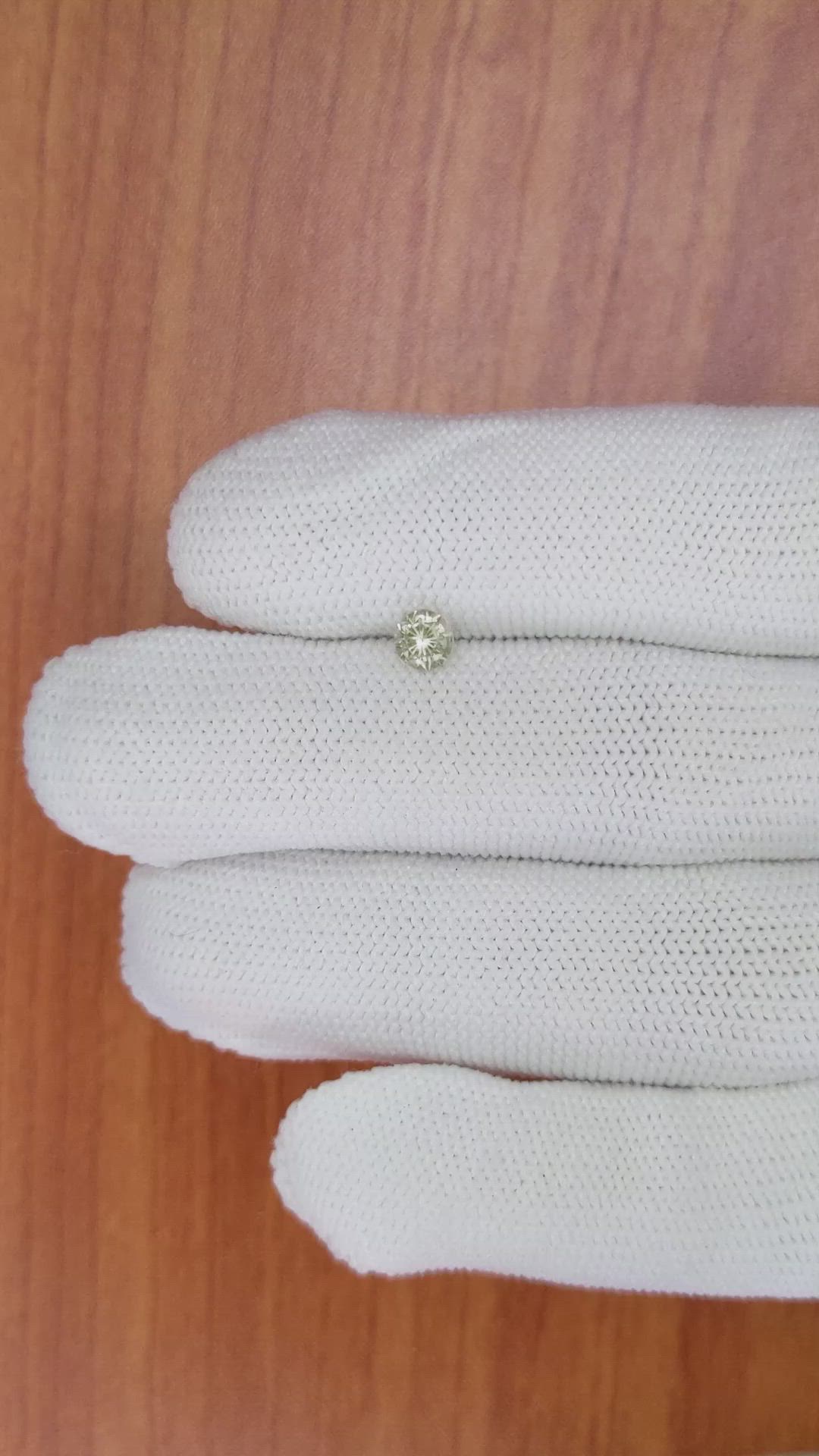 0.53 Ct. Green Sapphire from Ceylon (Sri Lanka) Size Video