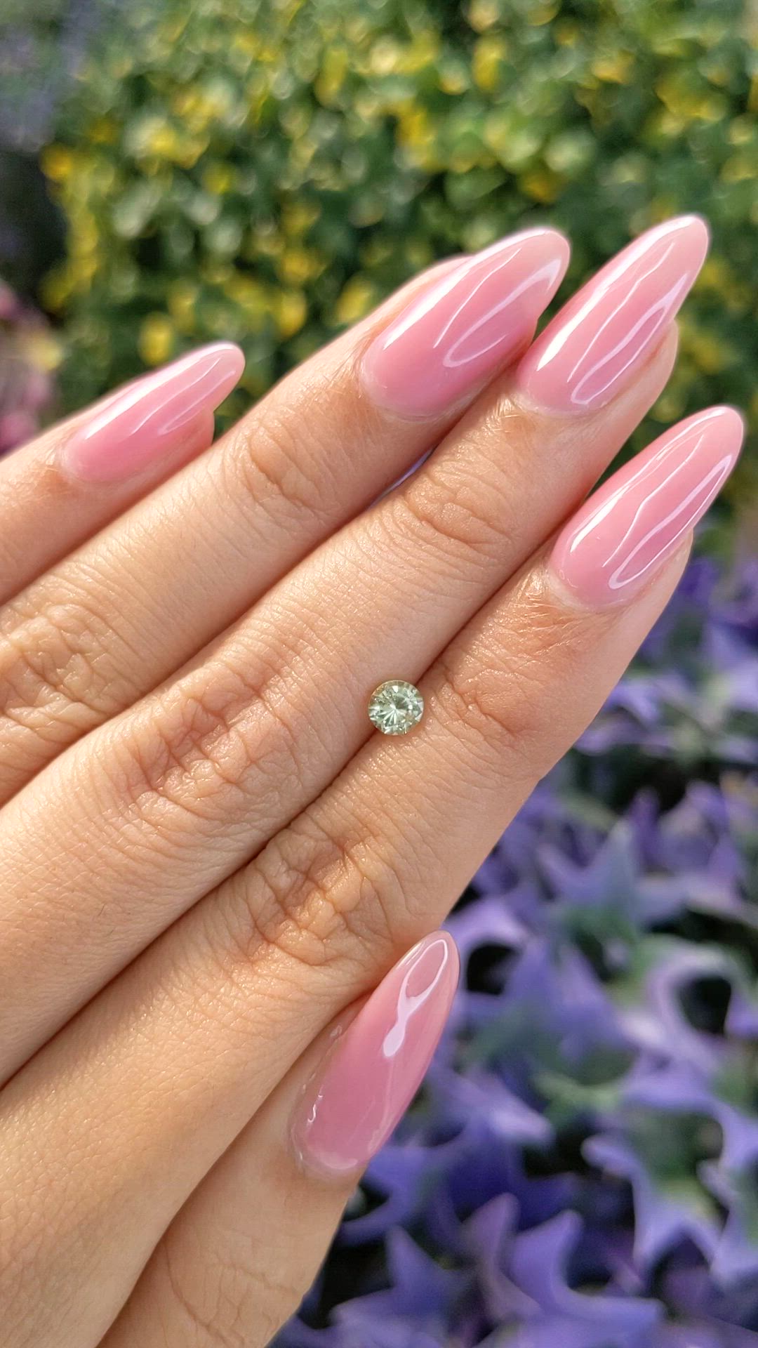 0.53 Ct. Green Sapphire from Ceylon (Sri Lanka) Size Video