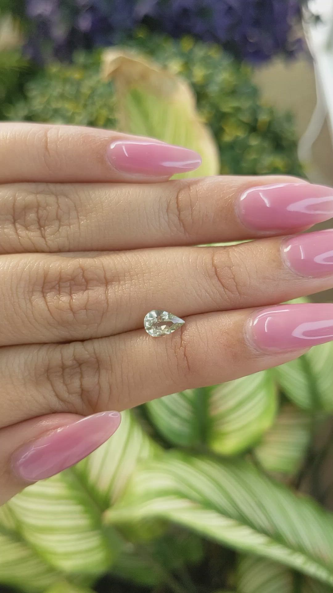 0.76 Ct. Green Sapphire from Madagascar Size Video