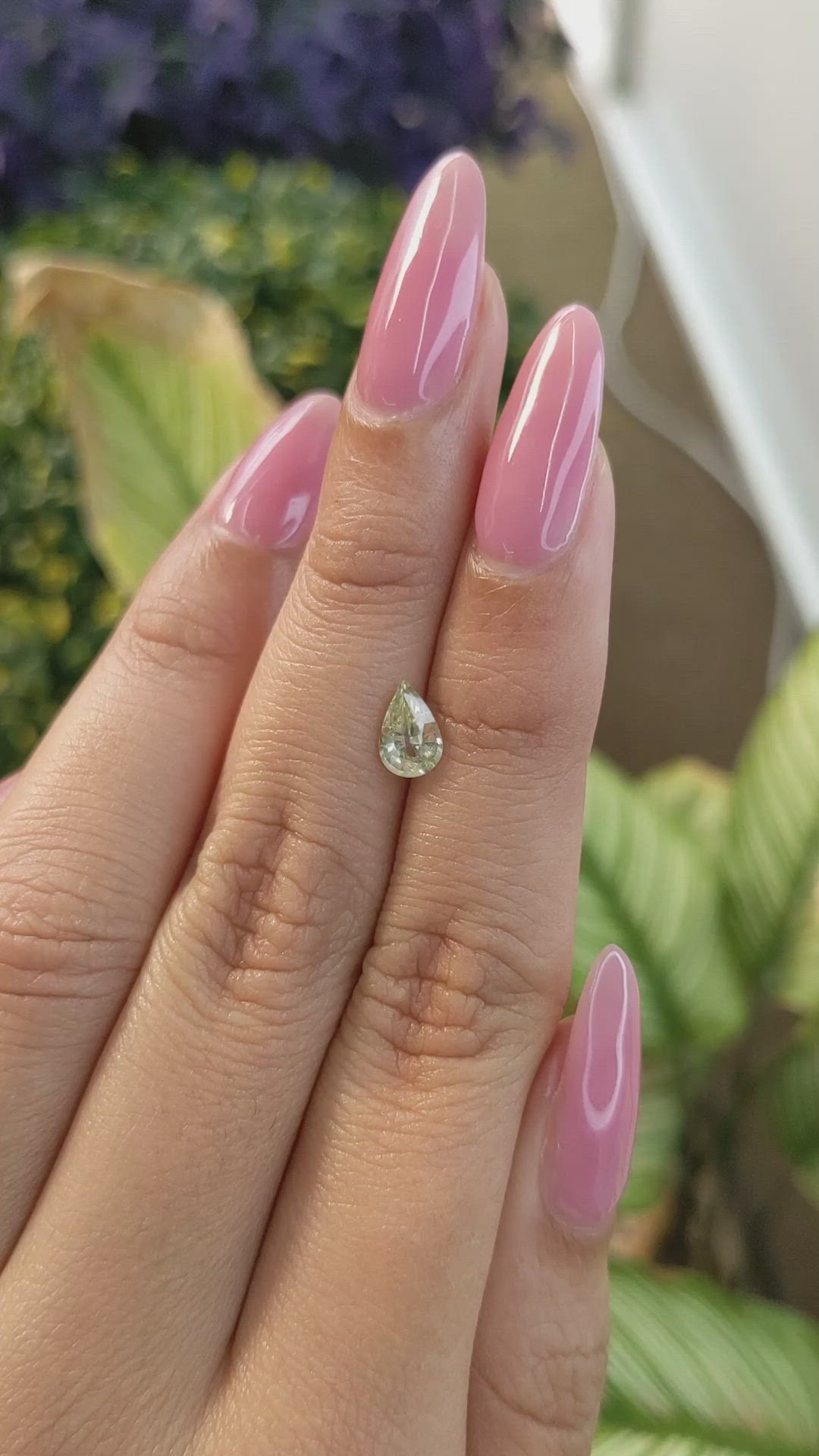 0.76 Ct. Green Sapphire from Madagascar Size Video