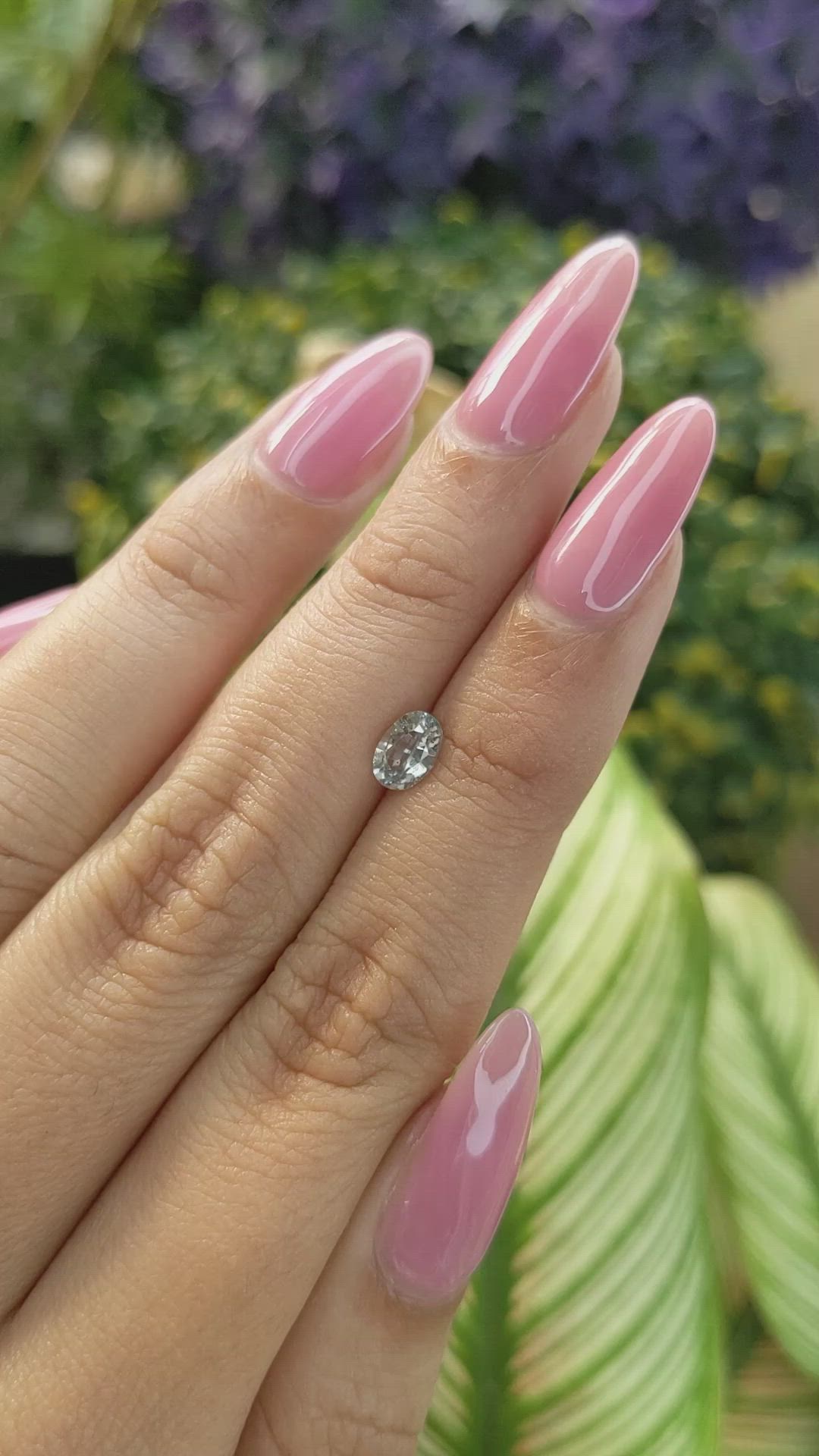 0.71 Ct. Green Sapphire from Ceylon (Sri Lanka) Size Video