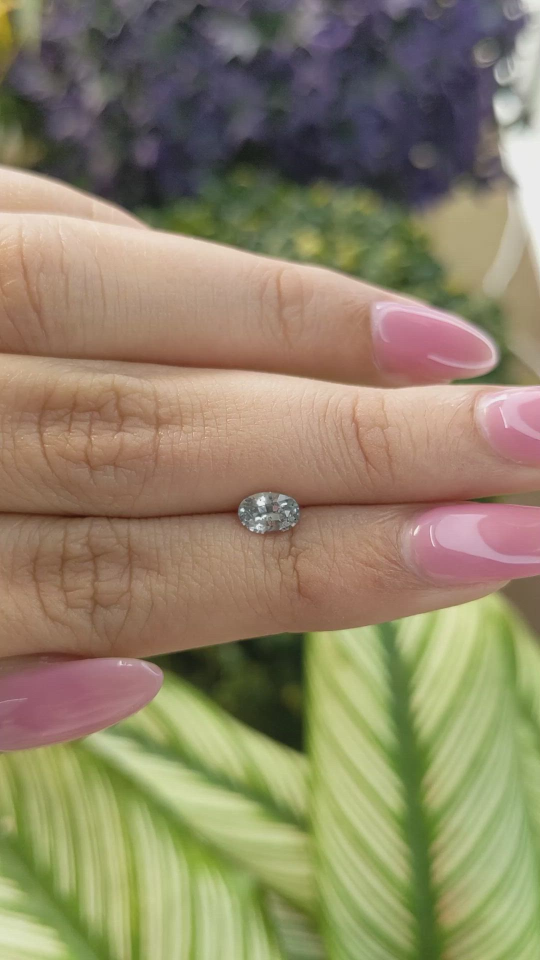 0.71 Ct. Green Sapphire from Ceylon (Sri Lanka) Size Video