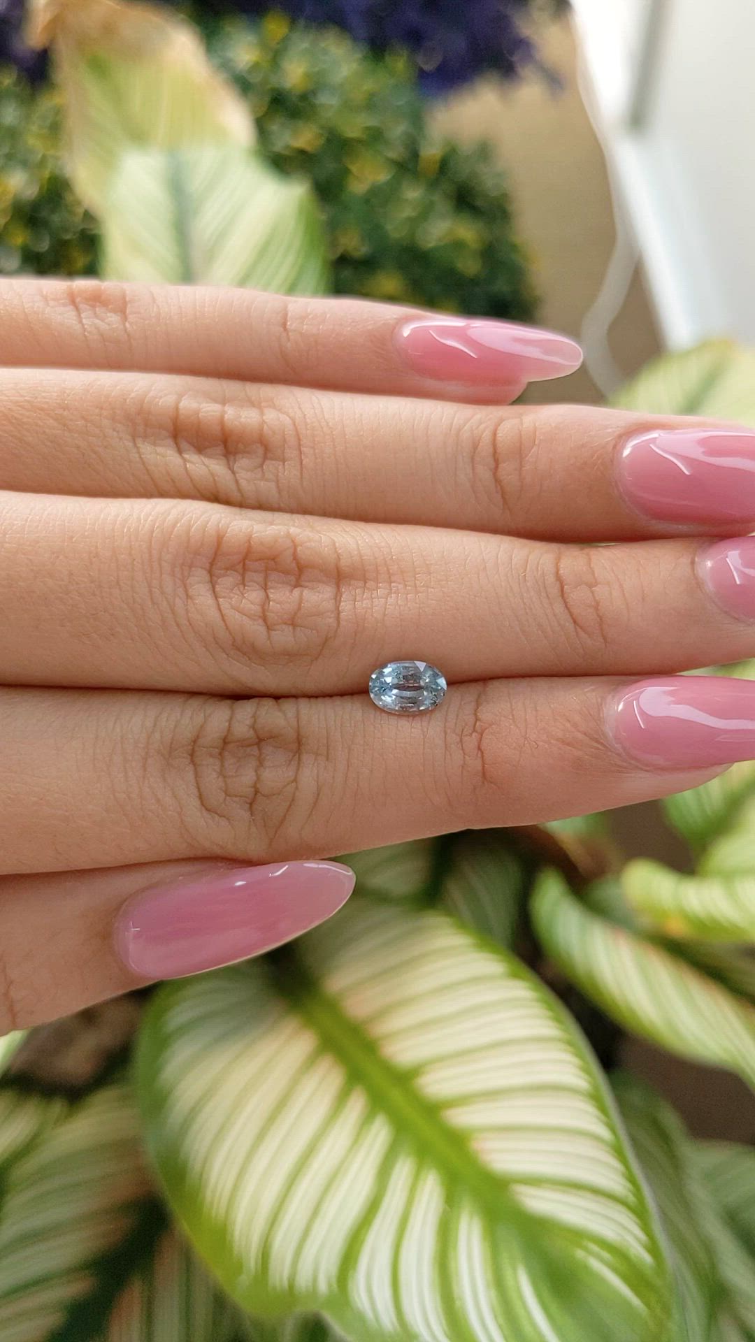 0.91 Ct. Blue Sapphire from Ceylon (Sri Lanka) Size Video