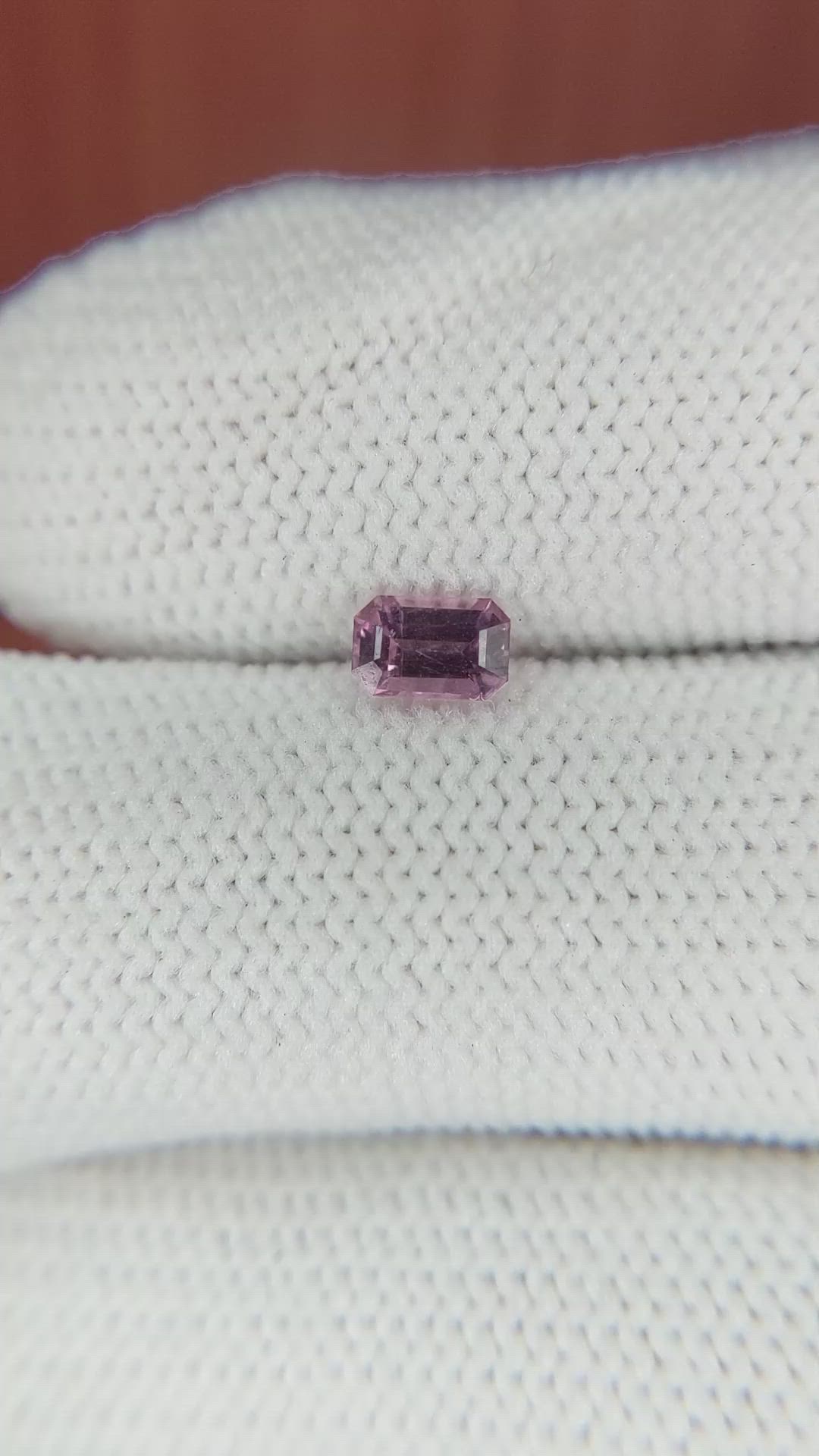 0.49 Ct. Pink Sapphire from Ceylon (Sri Lanka) Size Video