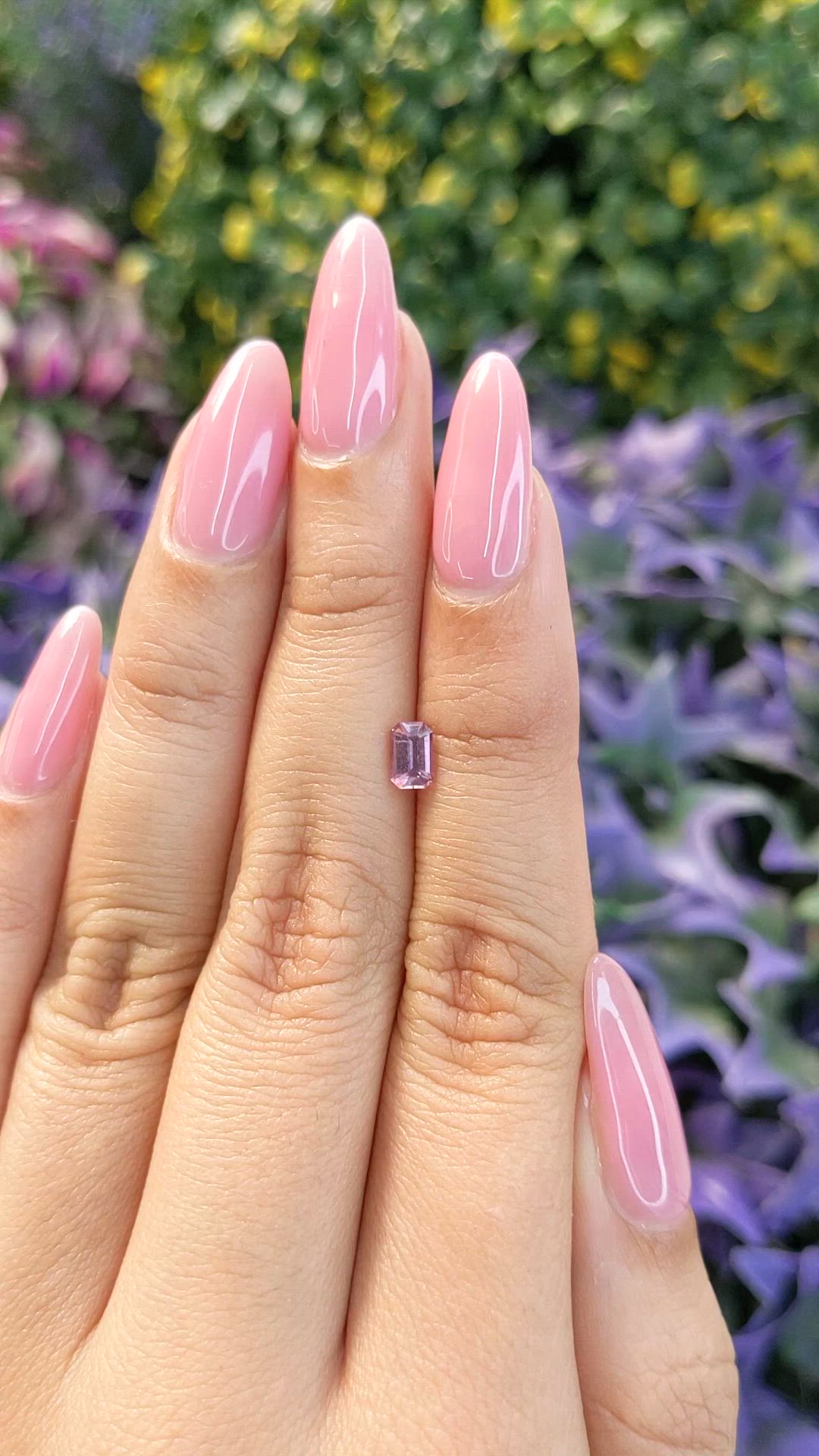 0.49 Ct. Pink Sapphire from Ceylon (Sri Lanka) Size Video