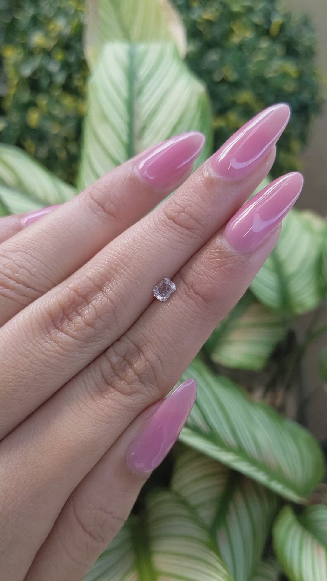 0.40 Ct. Pink Sapphire from Ceylon (Sri Lanka) Size Video