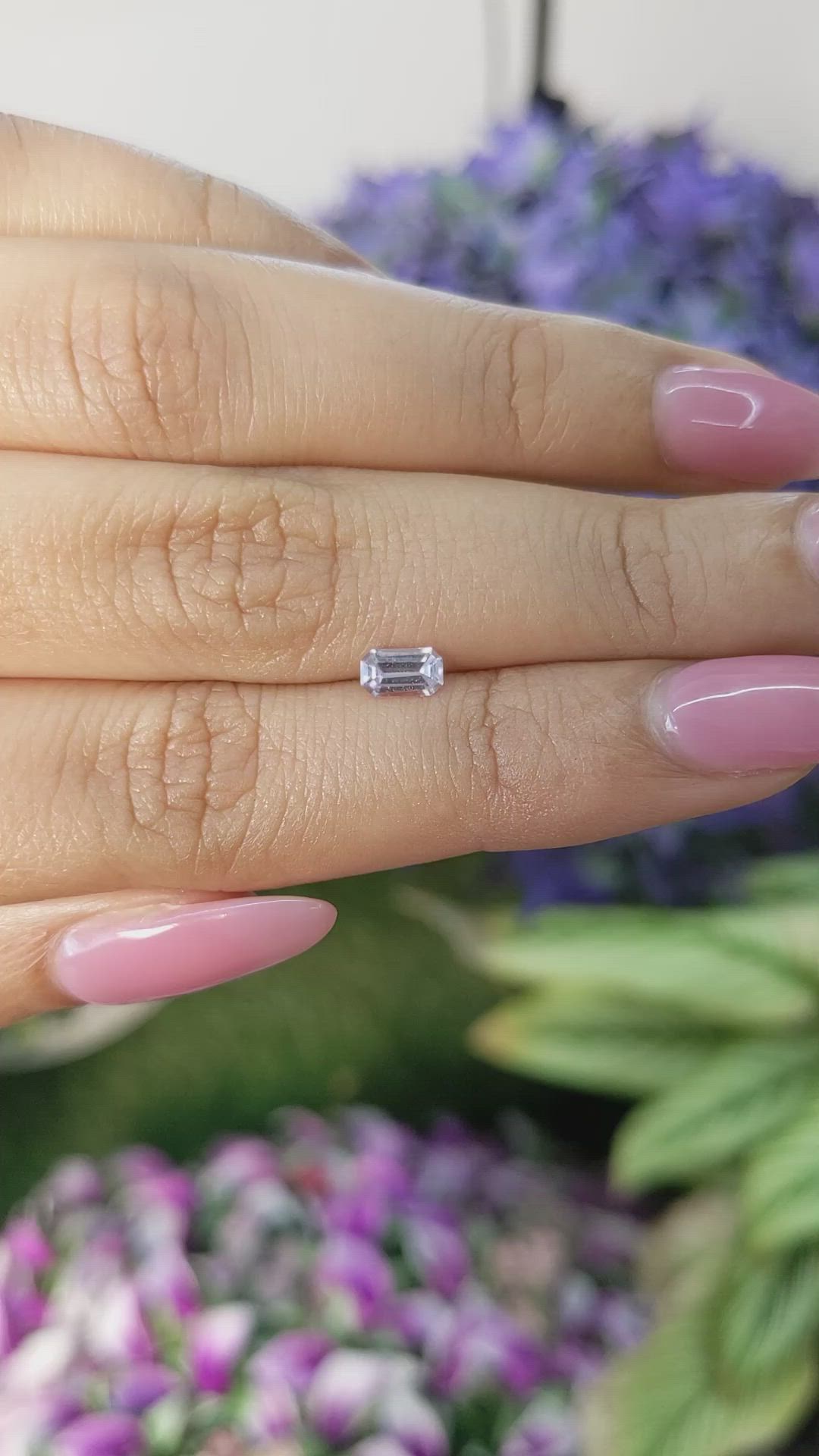 0.44 Ct. Purple Sapphire from Ceylon (Sri Lanka) Size Video