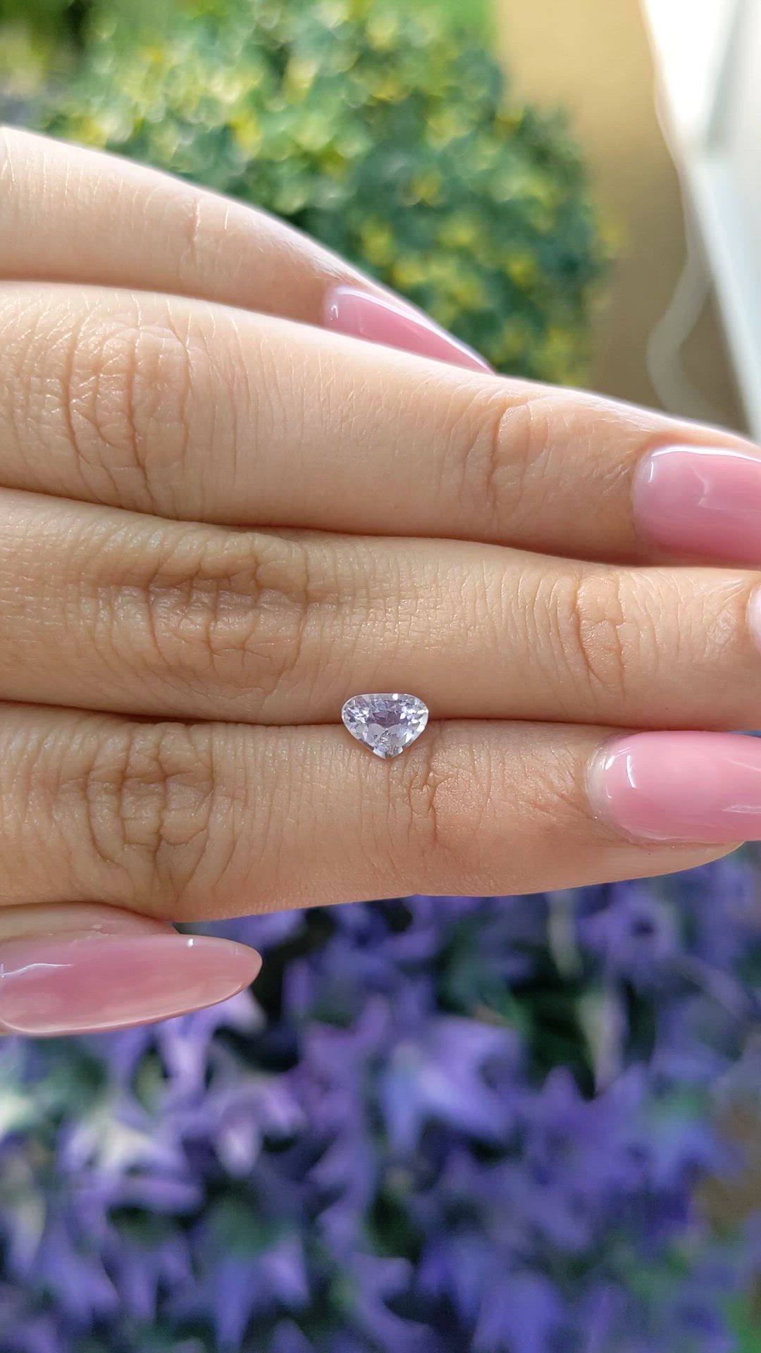 0.77 Ct. Pink Sapphire from Ceylon (Sri Lanka) Size Video