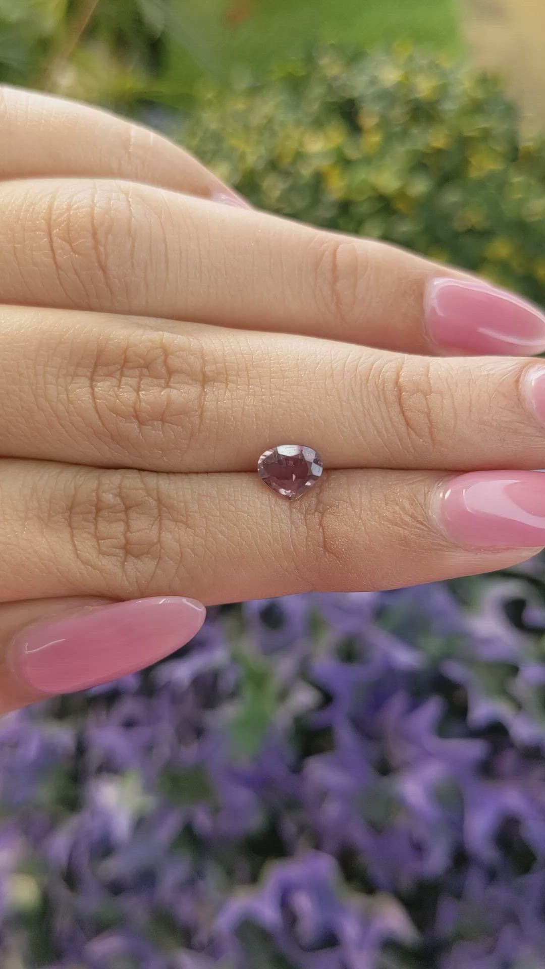 0.83 Ct. Pinkish Brown Sapphire from Ceylon (Sri Lanka) Size Video