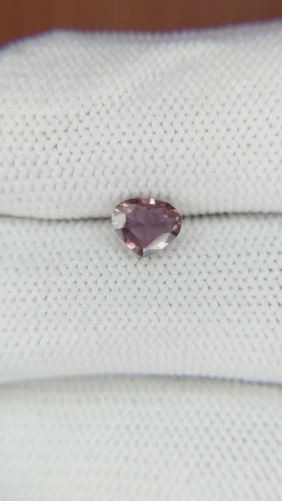 0.83 Ct. Pinkish Brown Sapphire from Ceylon (Sri Lanka) Size Video