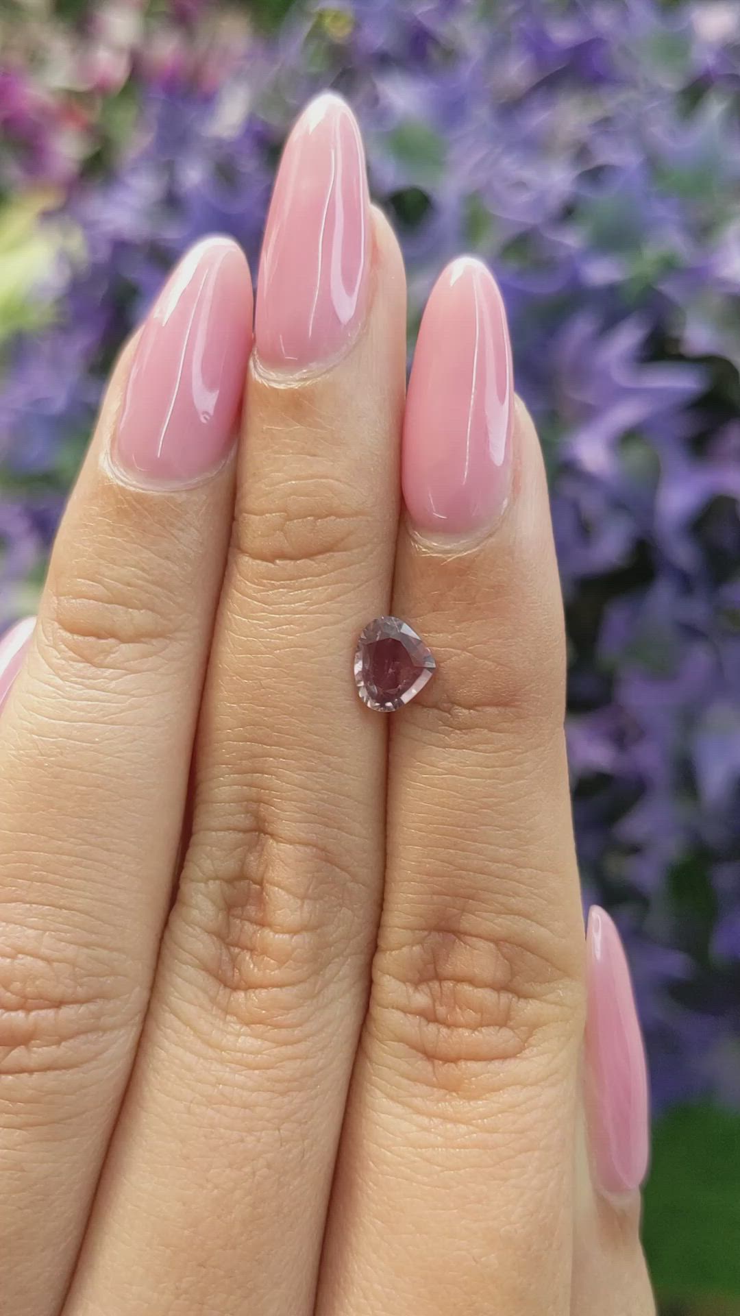 0.83 Ct. Pinkish Brown Sapphire from Ceylon (Sri Lanka) Size Video