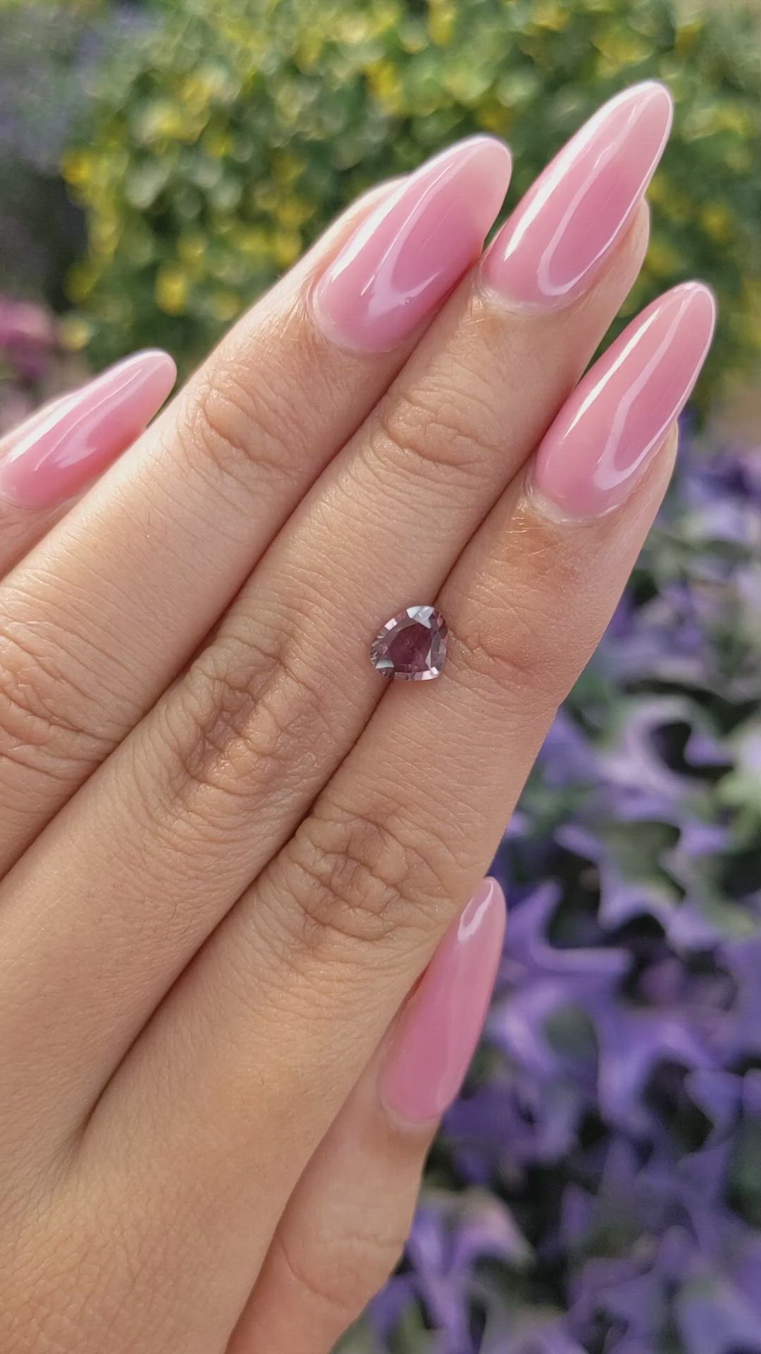 0.83 Ct. Pinkish Brown Sapphire from Ceylon (Sri Lanka) Size Video