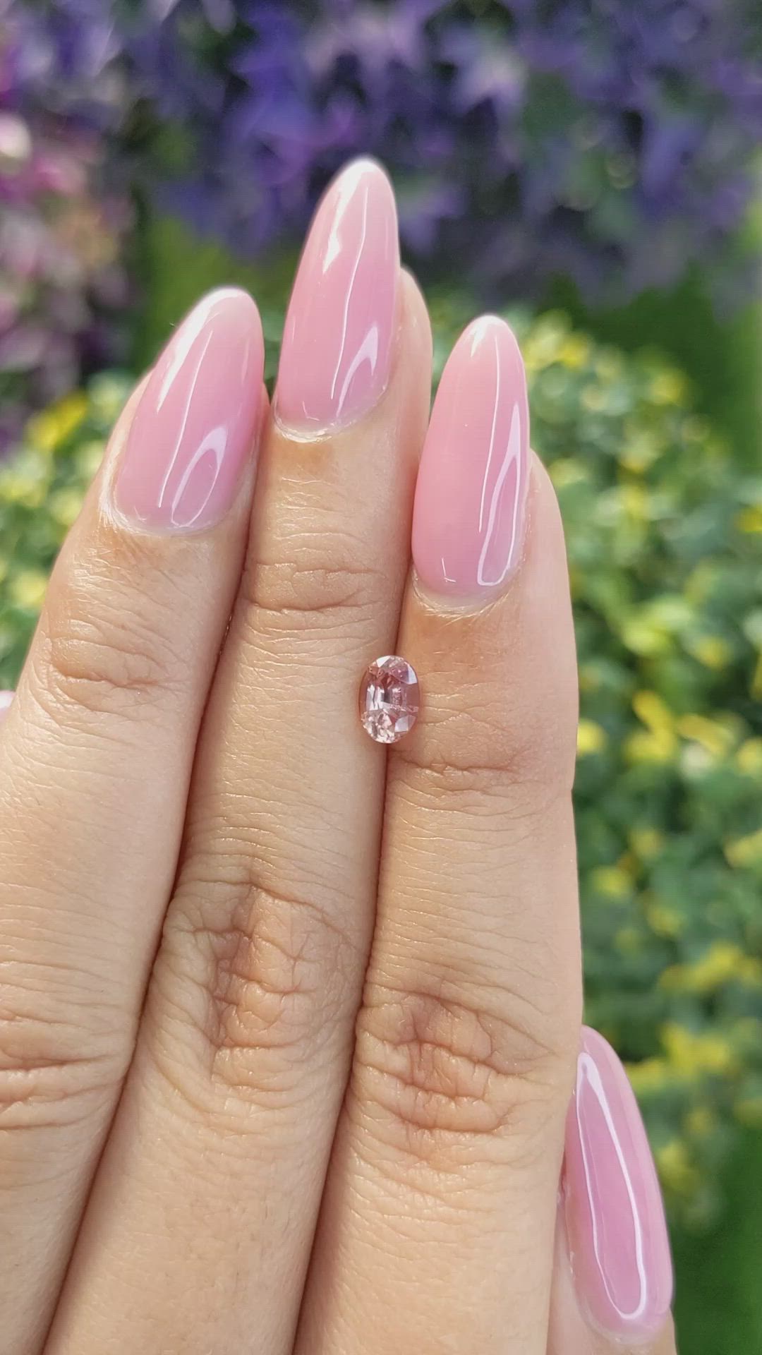 0.64 Ct. Pinkish Brown Sapphire from Ceylon (Sri Lanka) Size Video