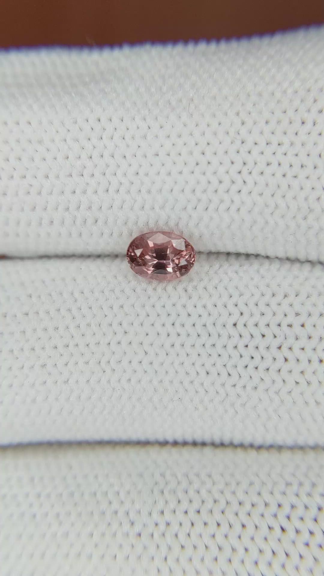 0.64 Ct. Pinkish Brown Sapphire from Ceylon (Sri Lanka) Size Video