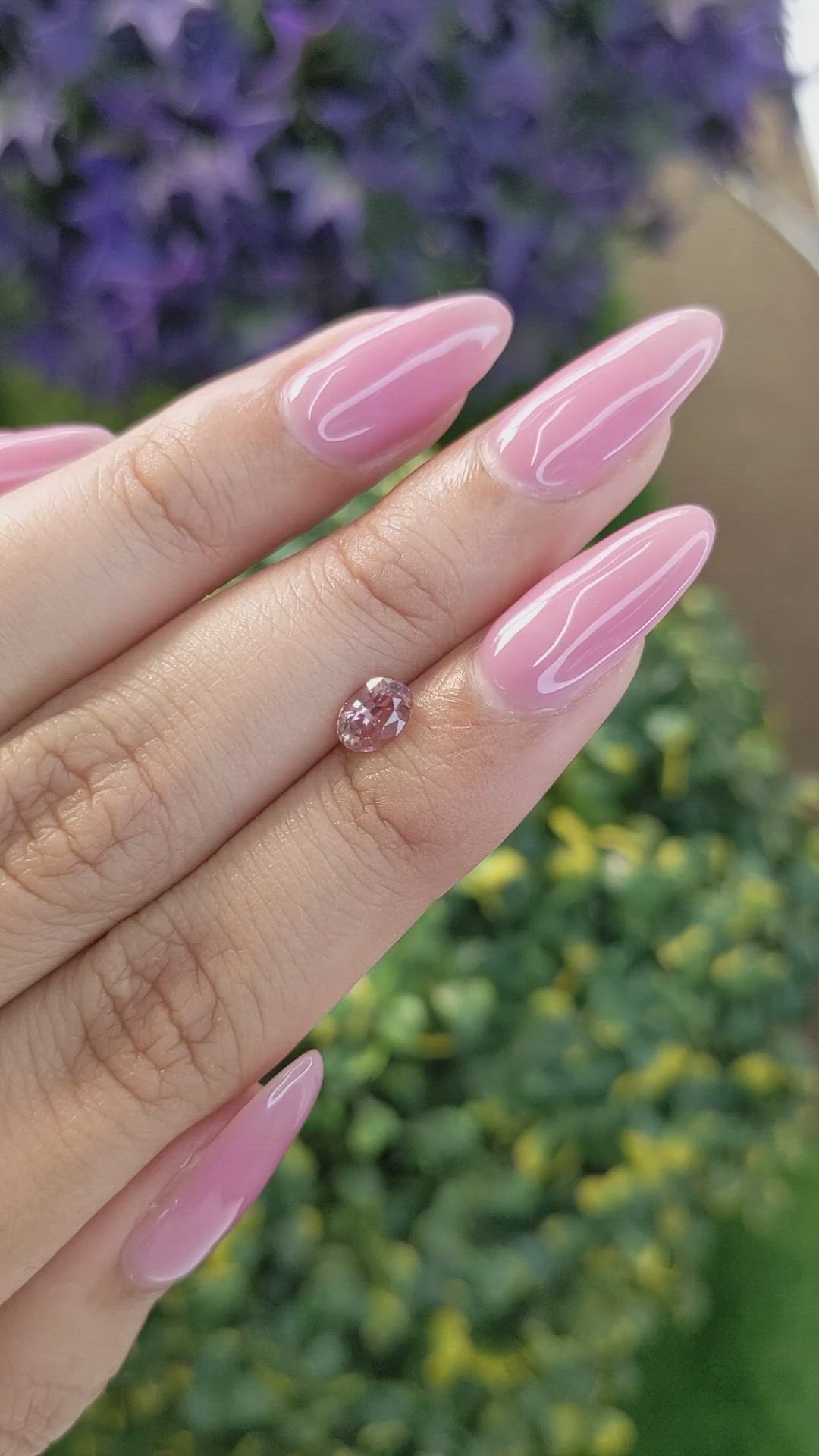 0.64 Ct. Pinkish Brown Sapphire from Ceylon (Sri Lanka) Size Video