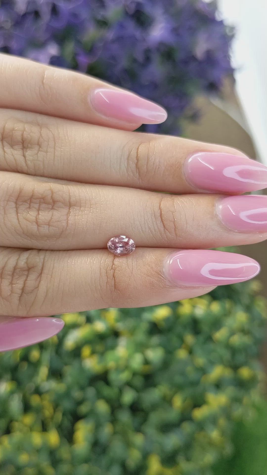 0.64 Ct. Pinkish Brown Sapphire from Ceylon (Sri Lanka) Size Video