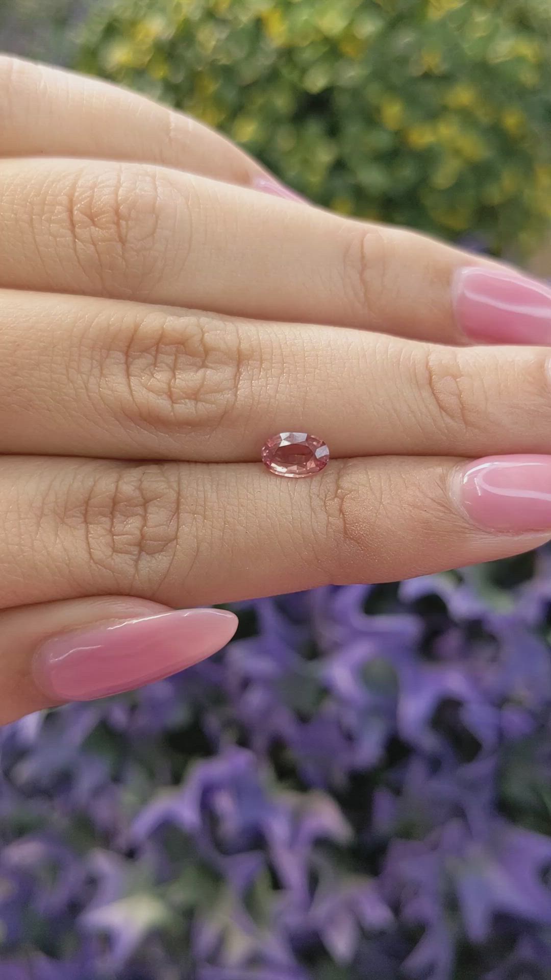 0.72 Ct. Orangish Brown Sapphire from Ceylon (Sri Lanka) Size Video