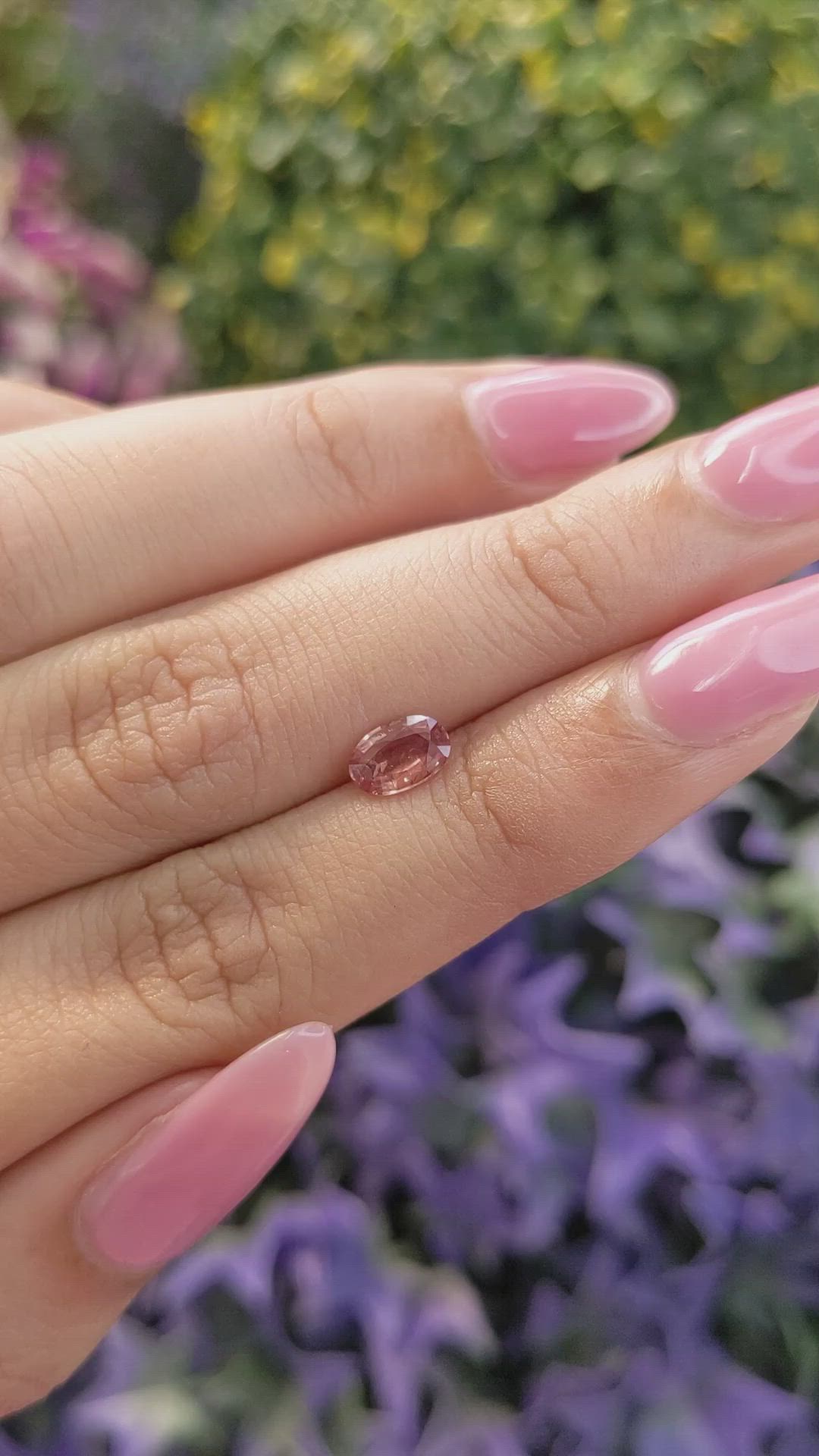 0.72 Ct. Orangish Brown Sapphire from Ceylon (Sri Lanka) Size Video