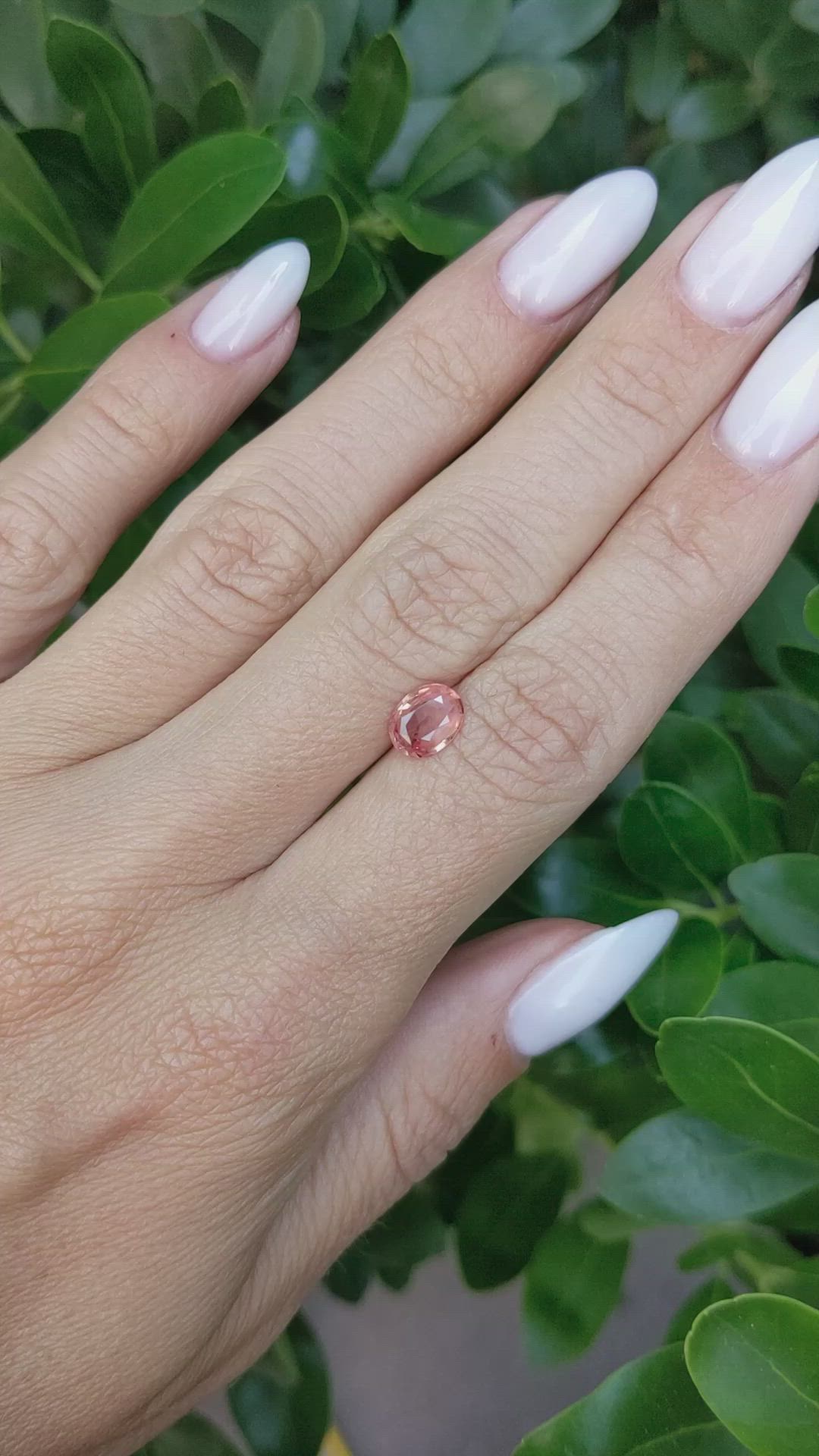 1.13 Ct. Padparadscha Sapphire from Ceylon (Sri Lanka) Size Video