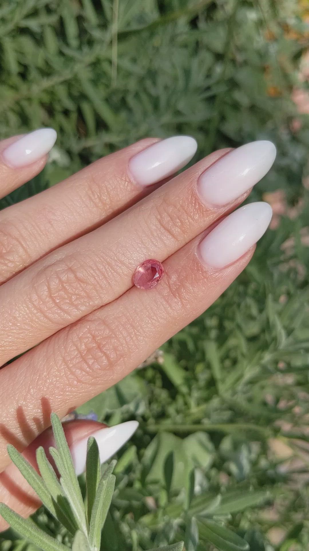 1.13 Ct. Padparadscha Sapphire from Ceylon (Sri Lanka) Size Video