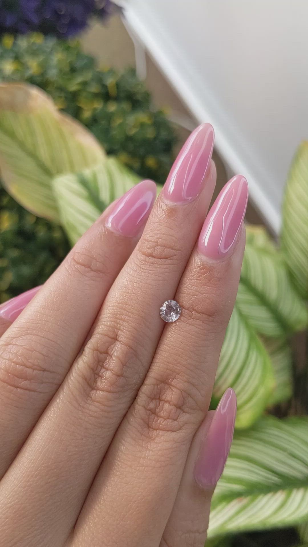 0.44 Ct. Peach Sapphire from Ceylon (Sri Lanka) Size Video