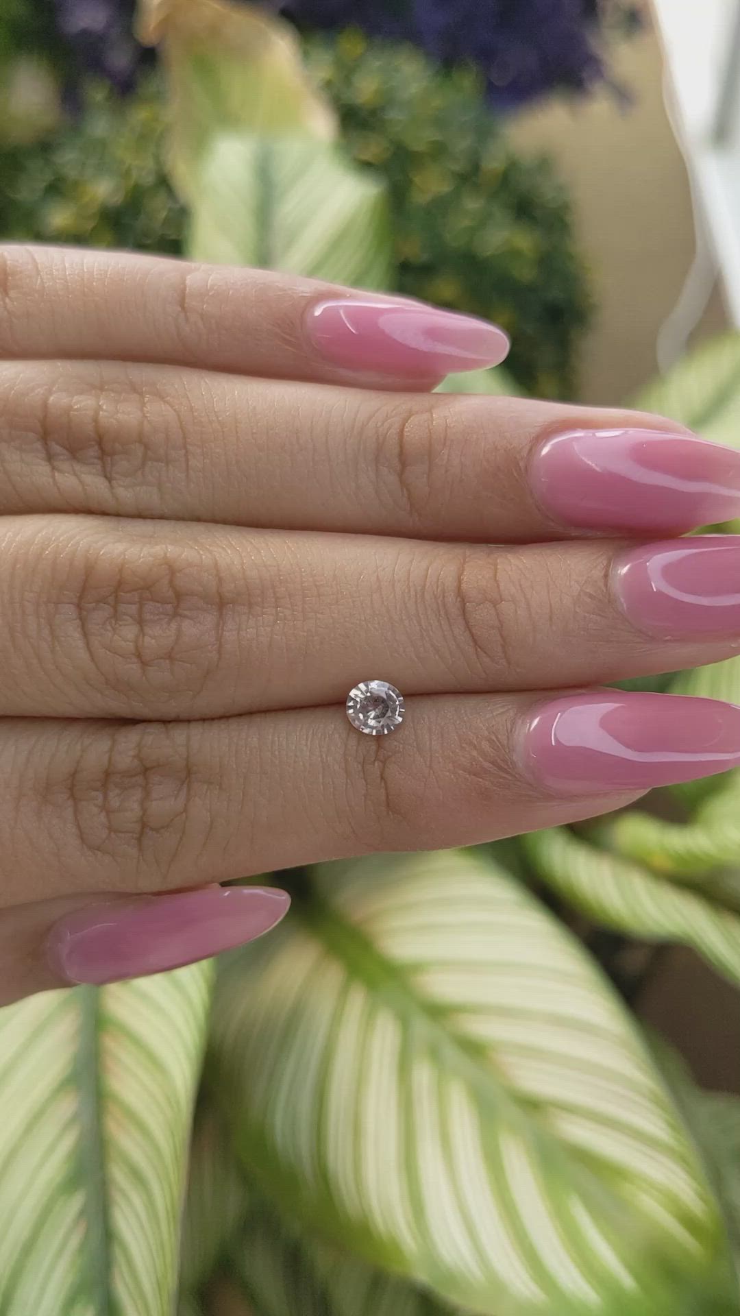 0.44 Ct. Peach Sapphire from Ceylon (Sri Lanka) Size Video