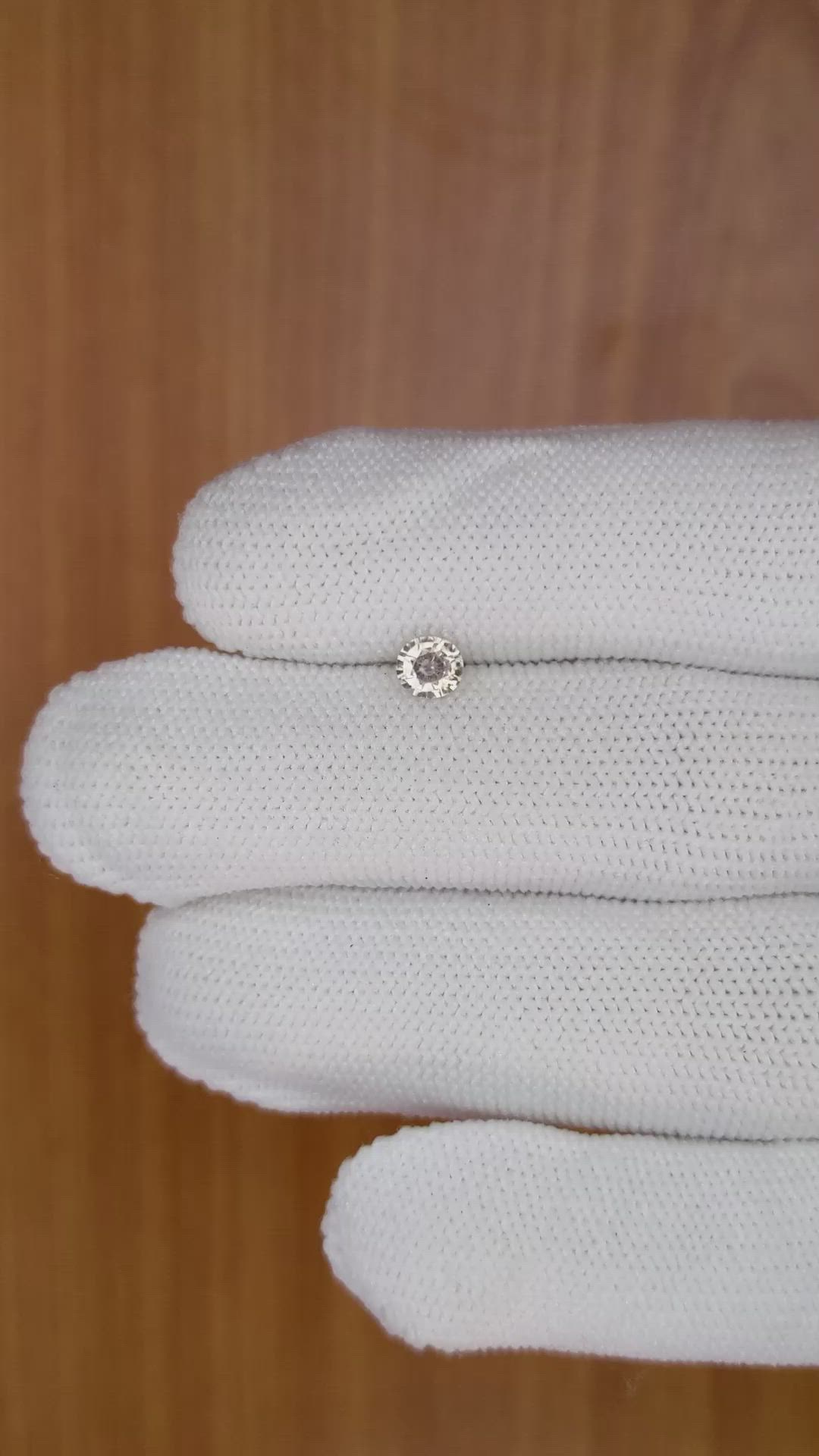 0.44 Ct. Peach Sapphire from Ceylon (Sri Lanka) Size Video