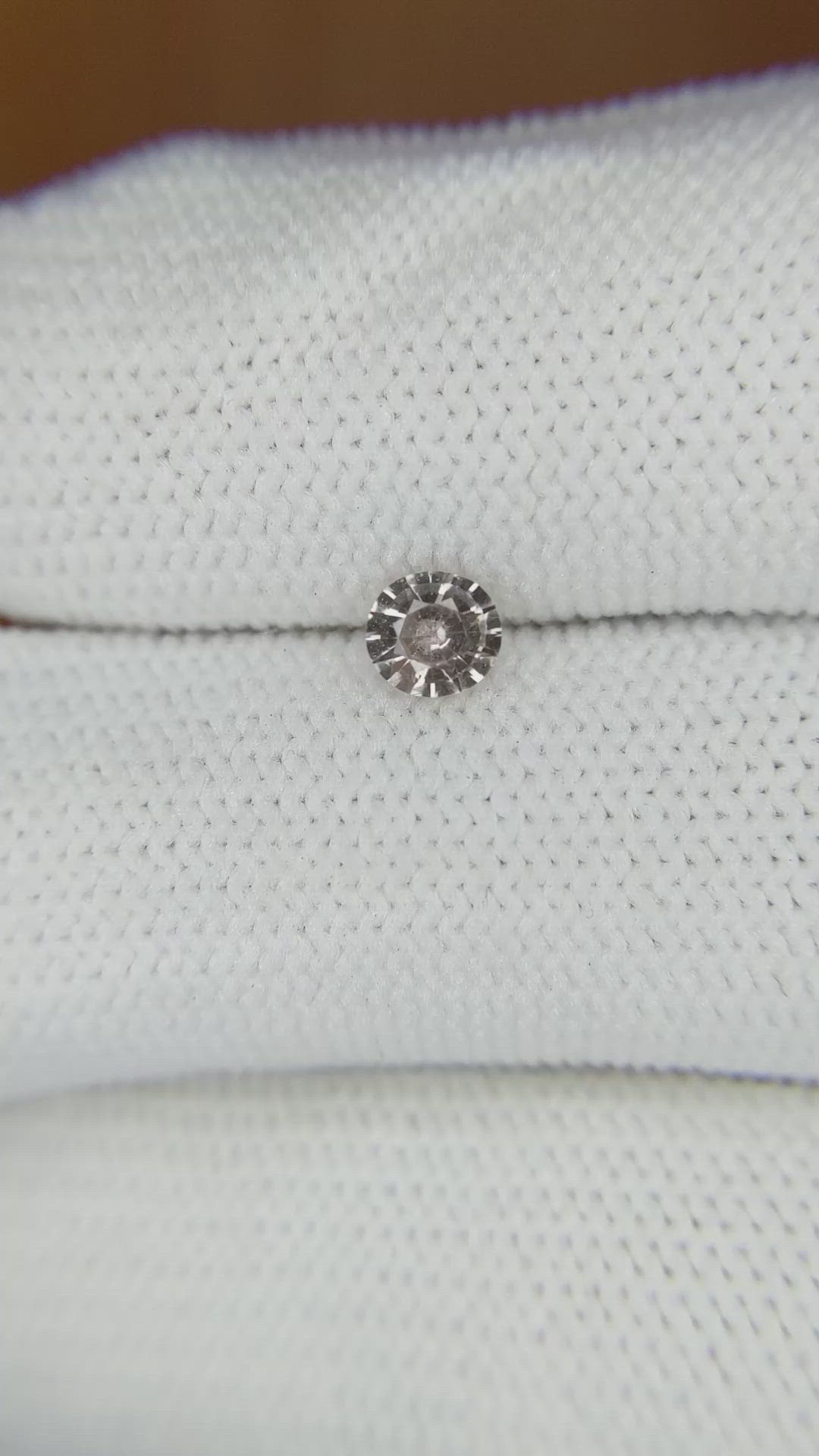 0.44 Ct. Peach Sapphire from Ceylon (Sri Lanka) Size Video