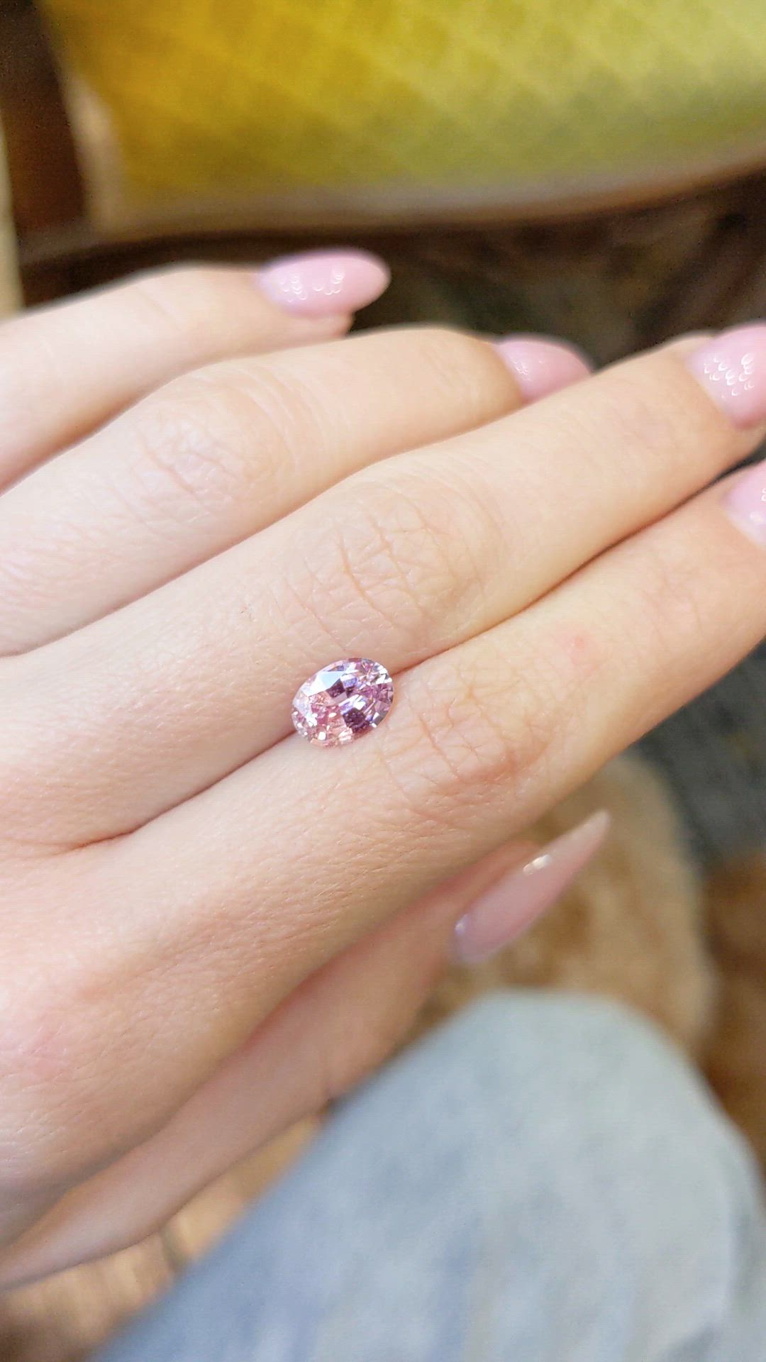 1.44 Ct. Pink Sapphire from Ceylon (Sri Lanka) Size Video