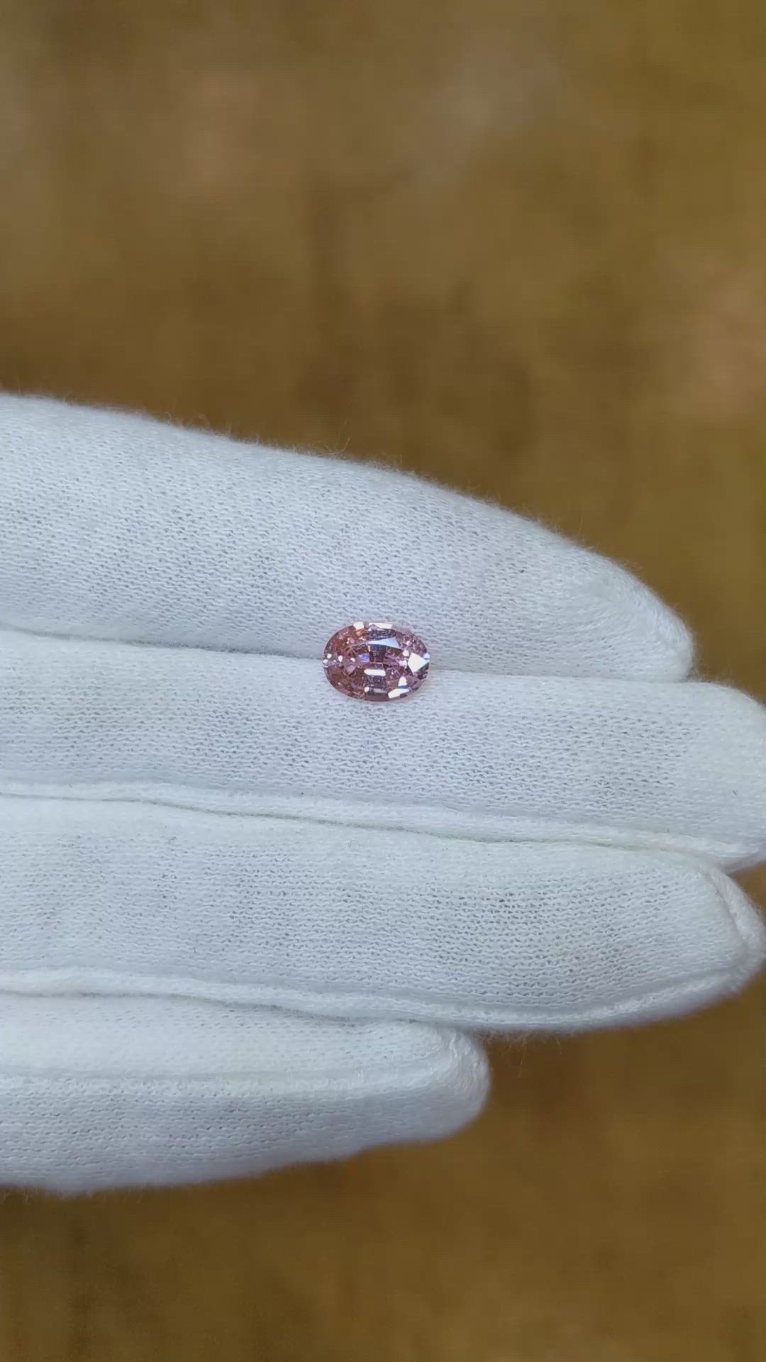 1.44 Ct. Pink Sapphire from Ceylon (Sri Lanka) Size Video
