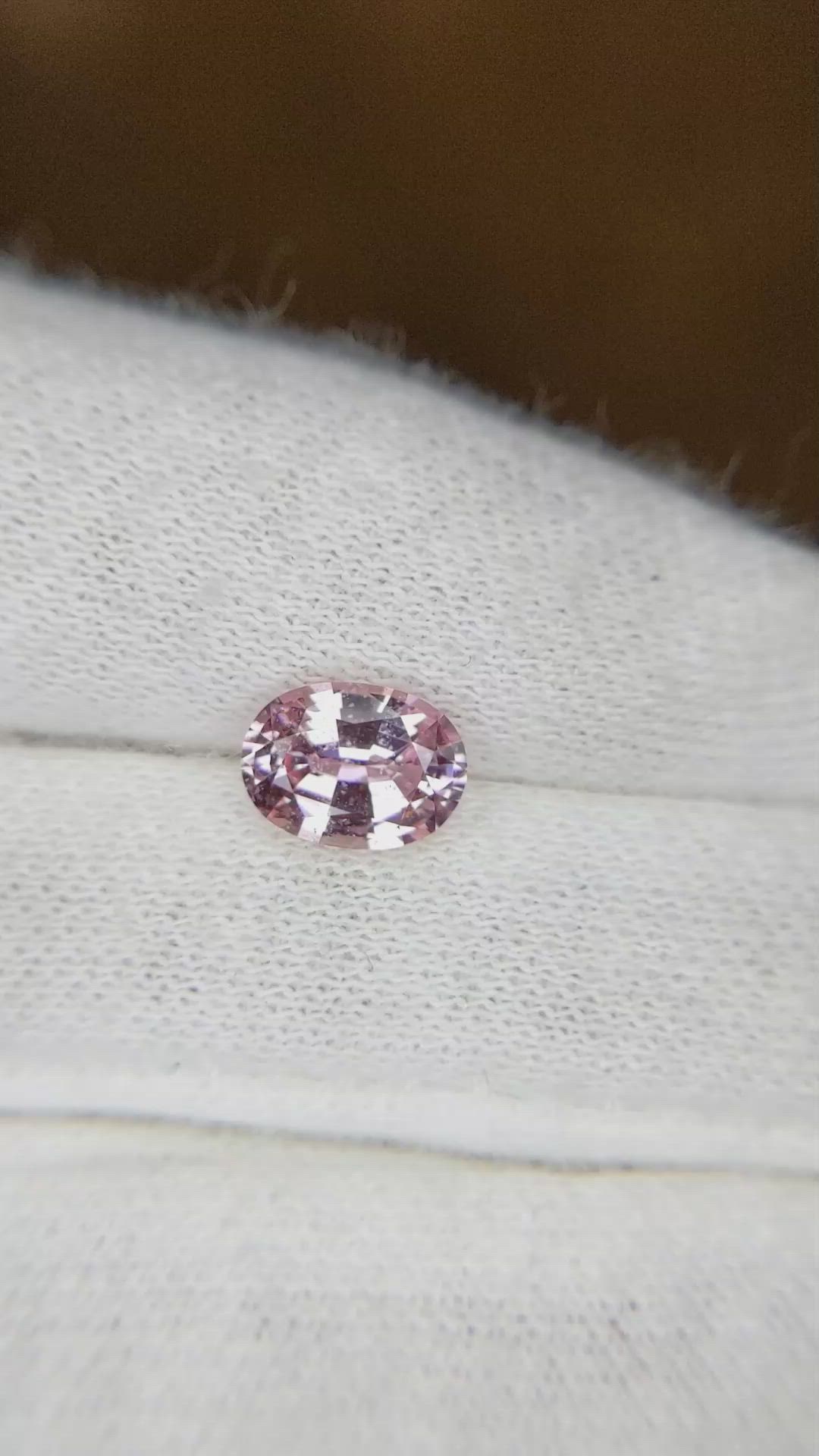 1.44 Ct. Pink Sapphire from Ceylon (Sri Lanka) Size Video