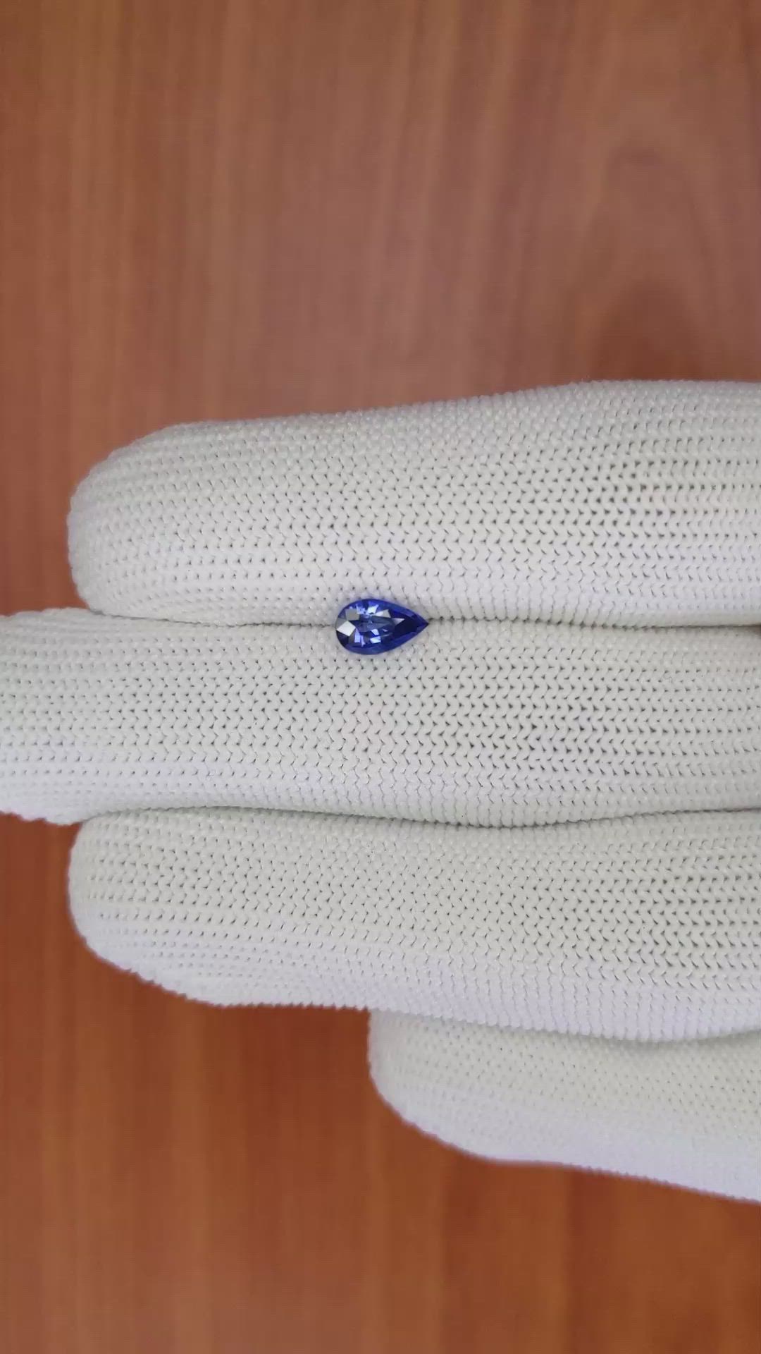 0.57 Ct. Blue Sapphire from Ceylon (Sri Lanka) Size Video
