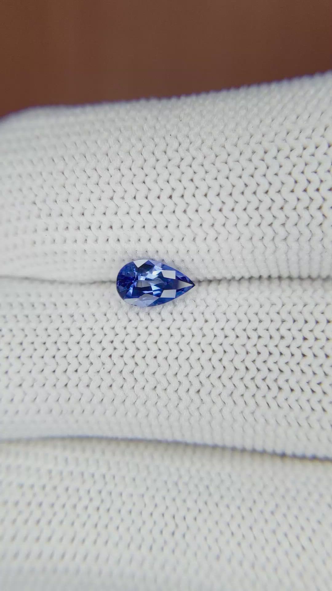 0.57 Ct. Blue Sapphire from Ceylon (Sri Lanka) Size Video