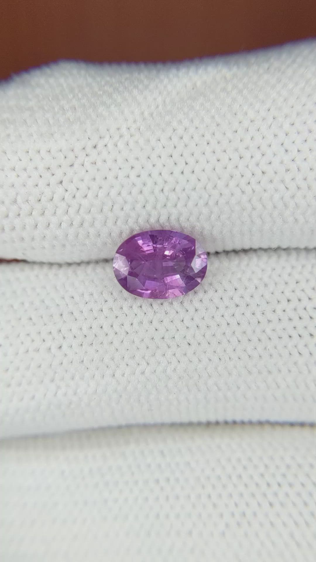 1.60 Ct. Pinkish Purple Sapphire from Ceylon (Sri Lanka) Size Video